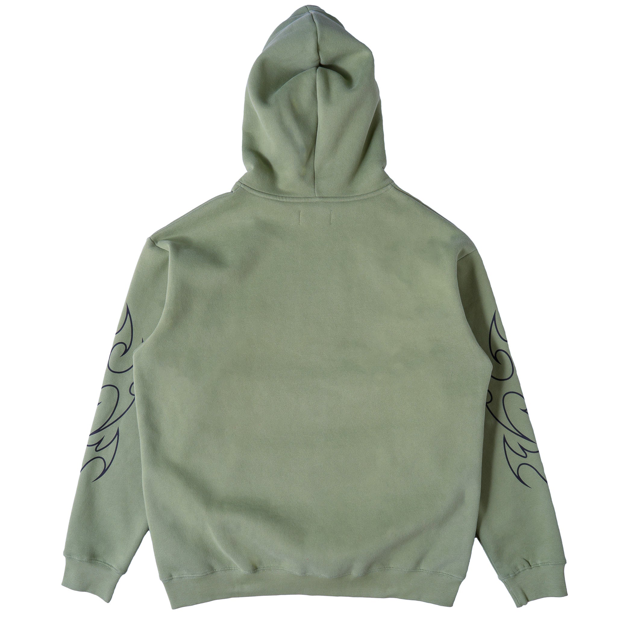 OVERSIZED LUX "TRIBAL" HOODIE - GREEN / BLACK - Image 2