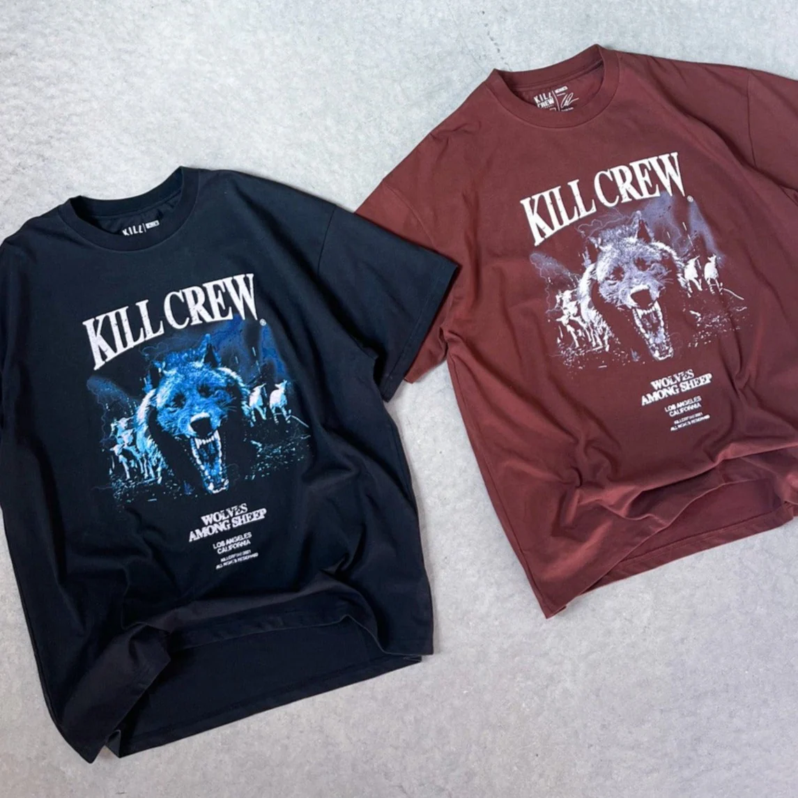 OVERSIZED MIDST OF WOLVES T-SHIRT - BROWN - Image 4