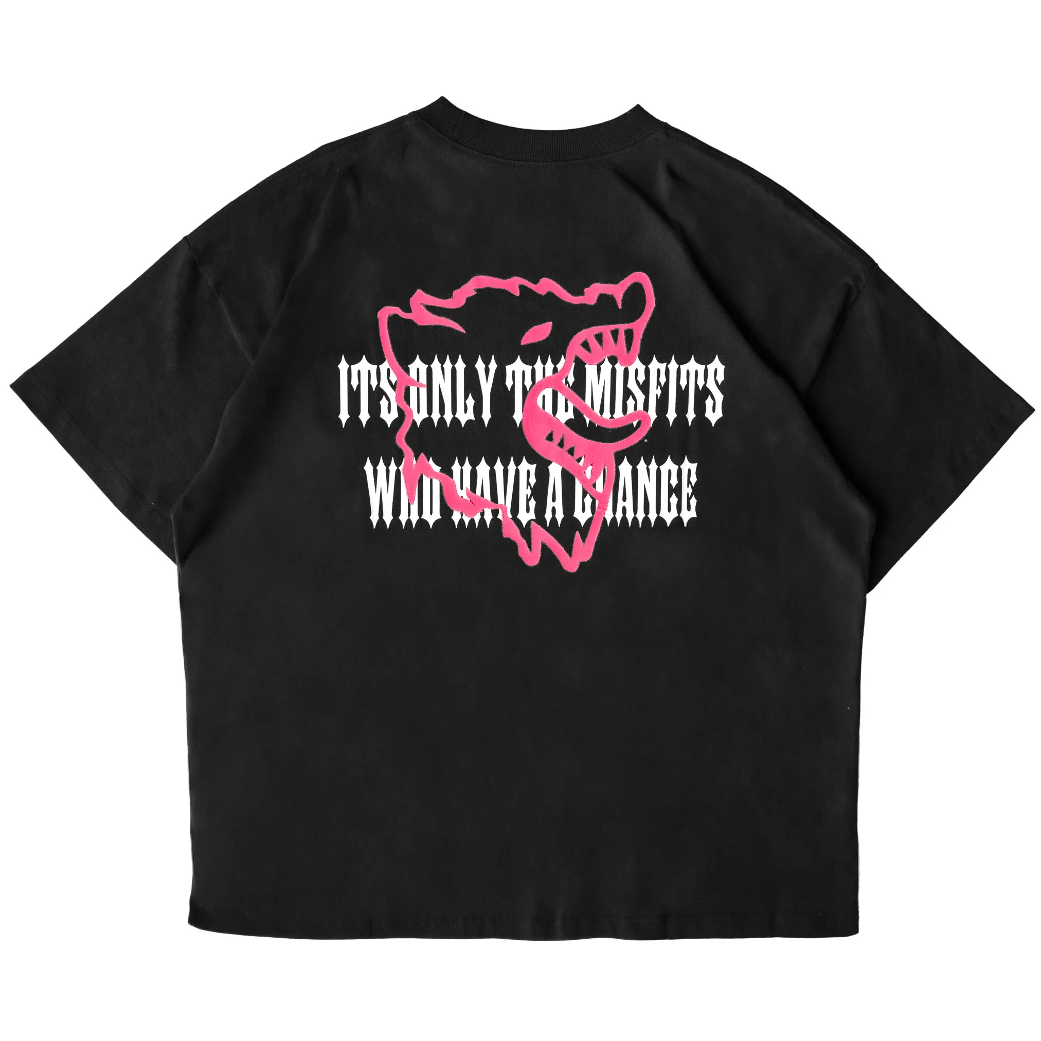 OVERSIZED MISFITS HAVE A CHANCE T-SHIRT - BLACK