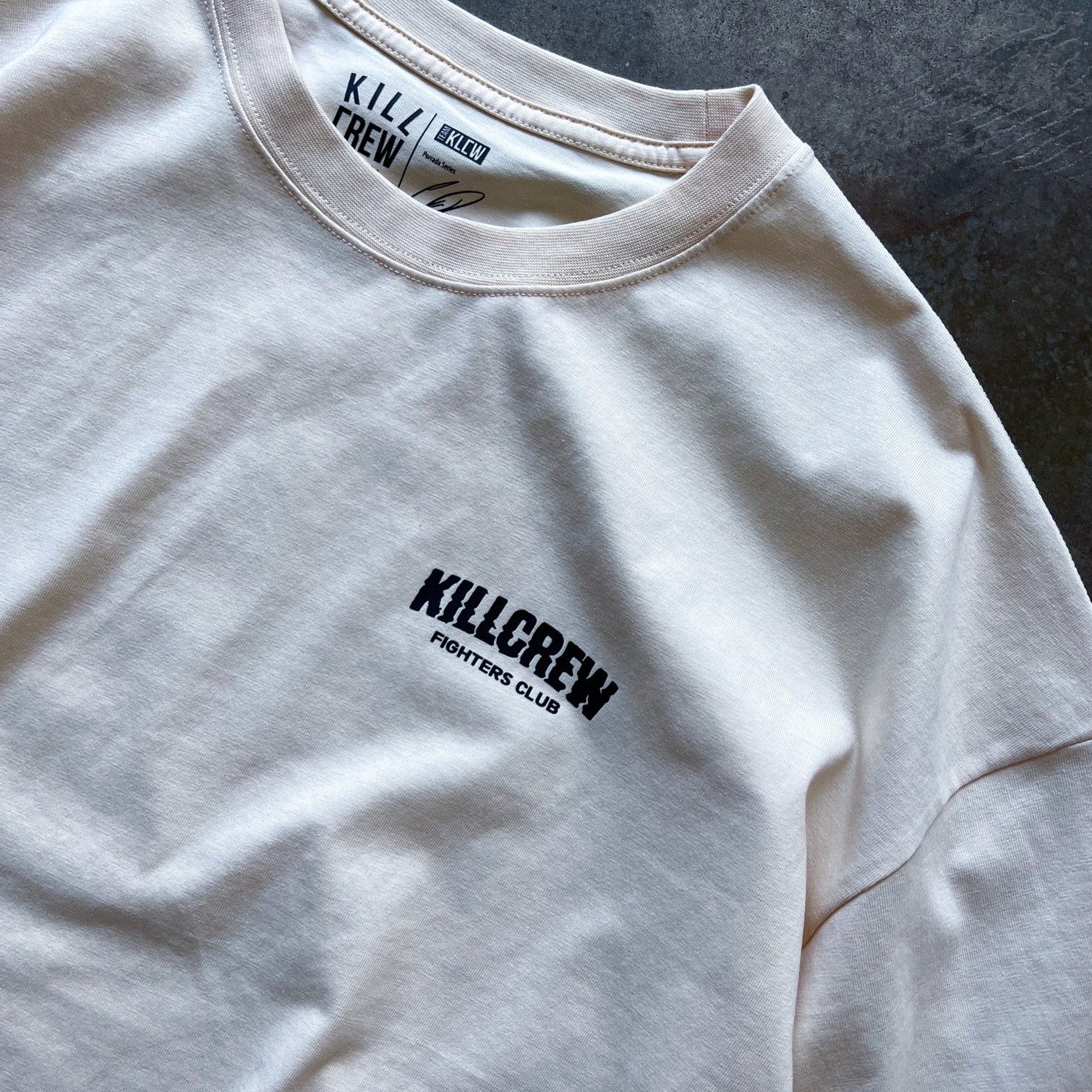 RELAXED FIT RIGOROUS TRAINING T-SHIRT - CREAM / BLACK - Image 3