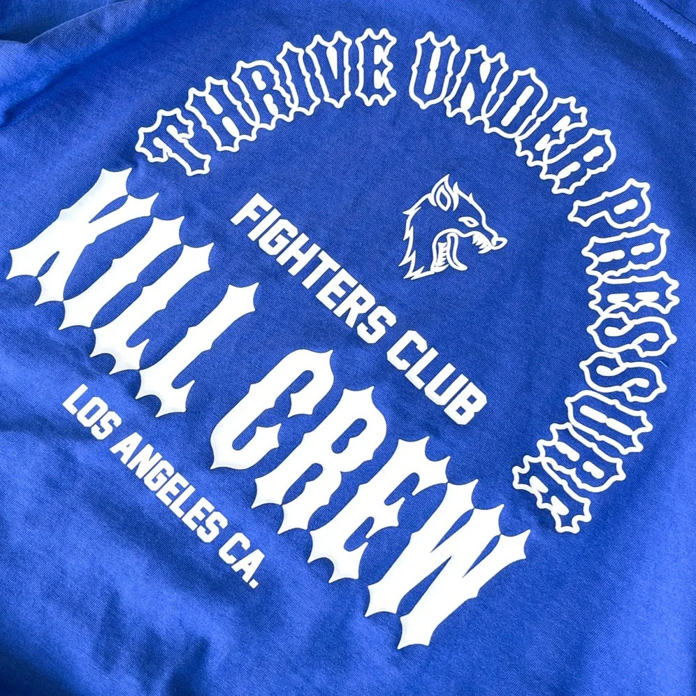 OVERSIZED THRIVE UNDER PRESSURE T-SHIRT - BLUE - Image 4