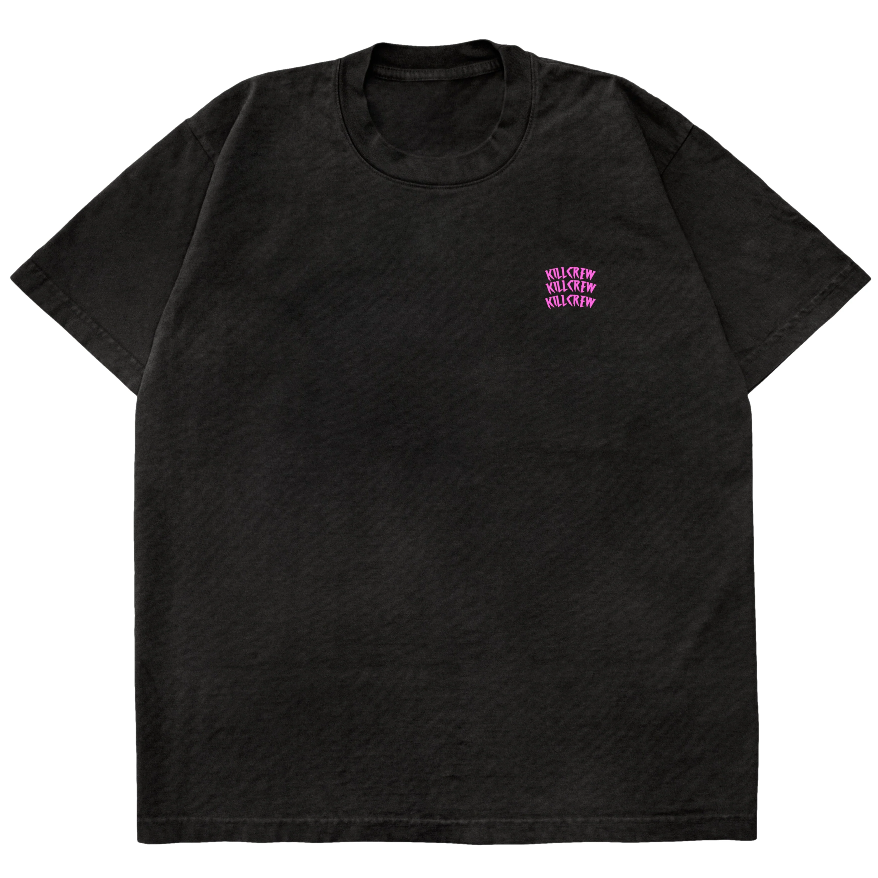 OVERSIZED WAR WOLF T-SHIRT - BLACK / PINK - Image 2
