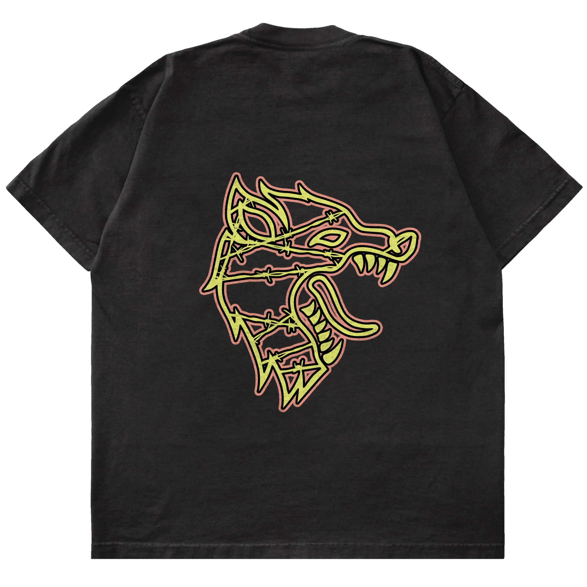 OVERSIZED WOLF - BLACK / YELLOW - Image 2