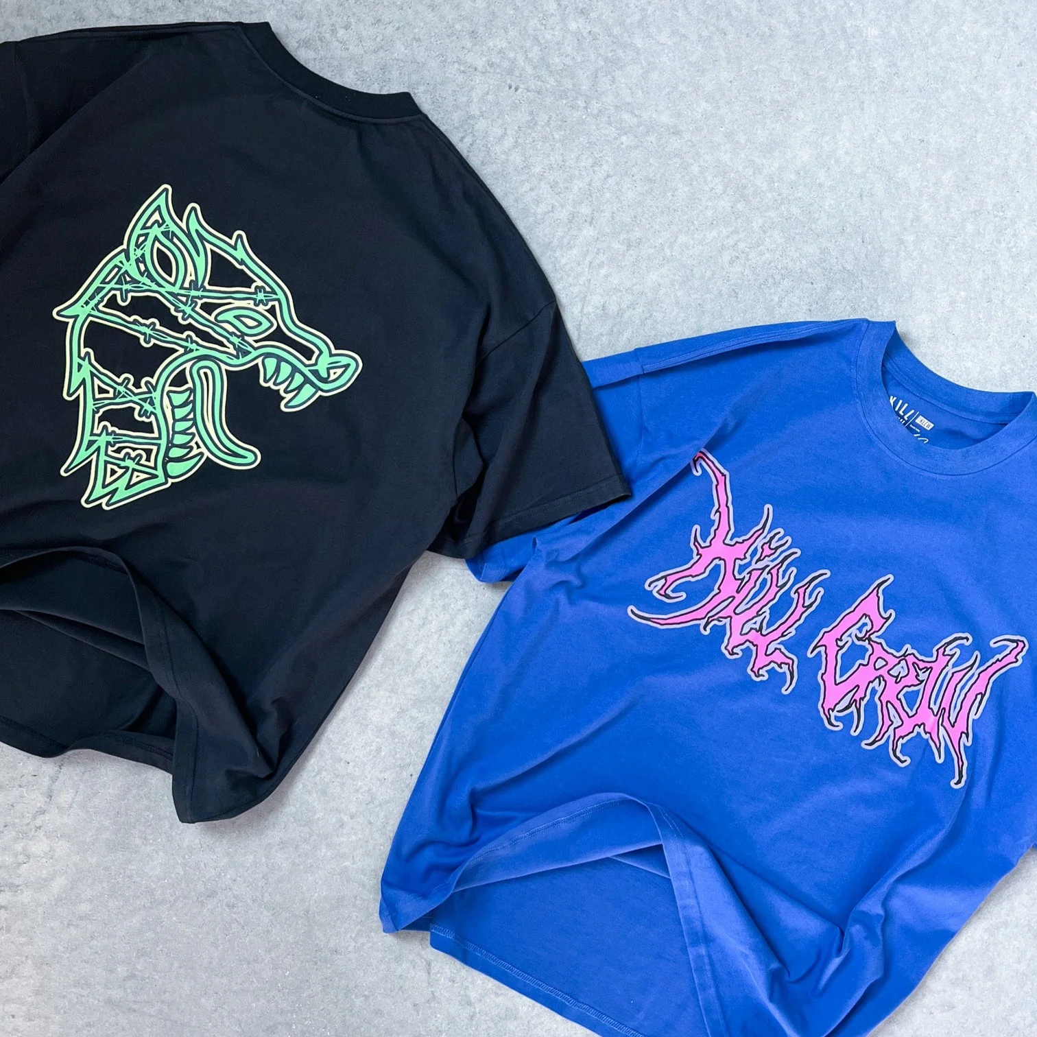 OVERSIZED WOLF T-SHIRT - BLACK / GREEN - Image 5