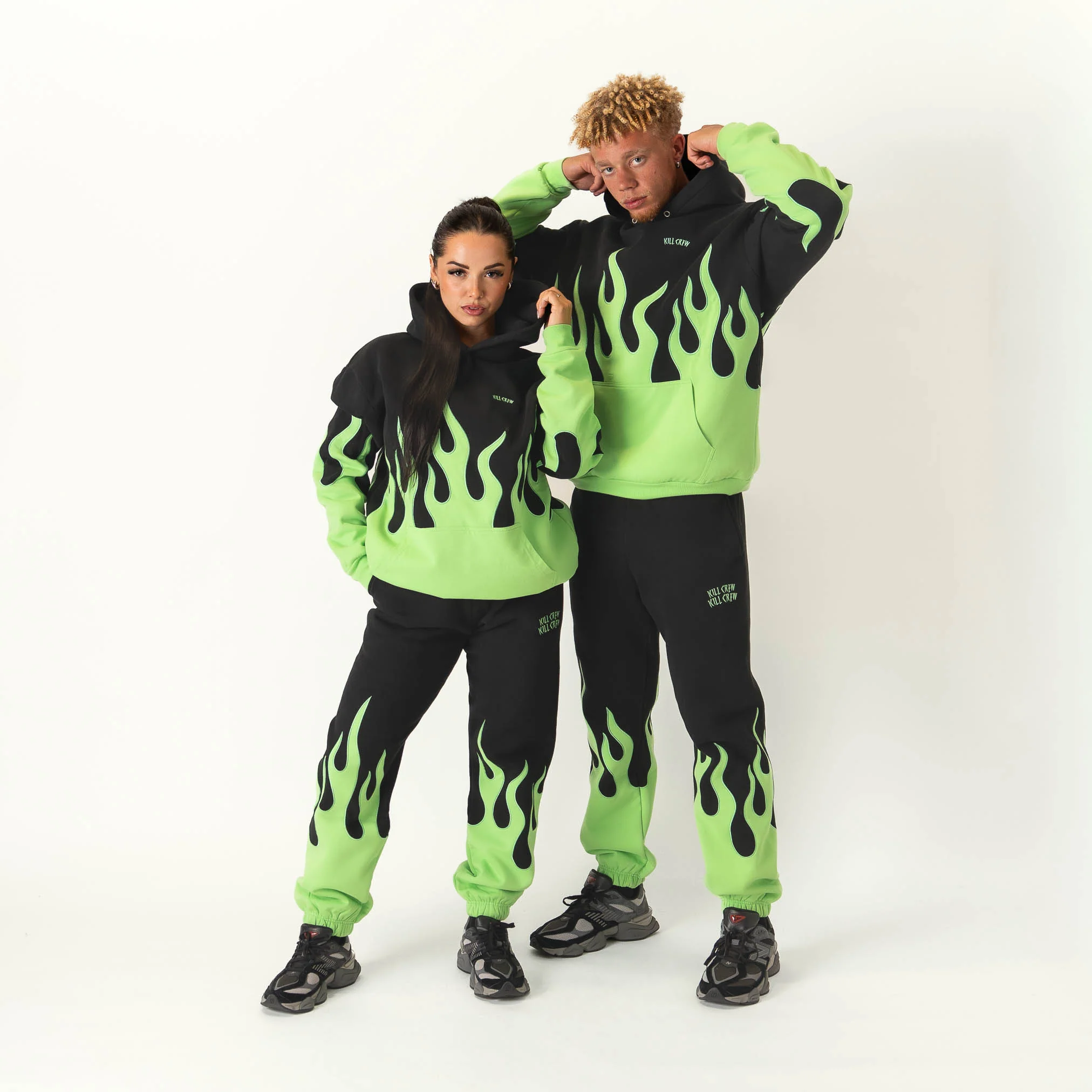 PREMIUM HEATER SWEATS - BLACK / GREEN - Image 2