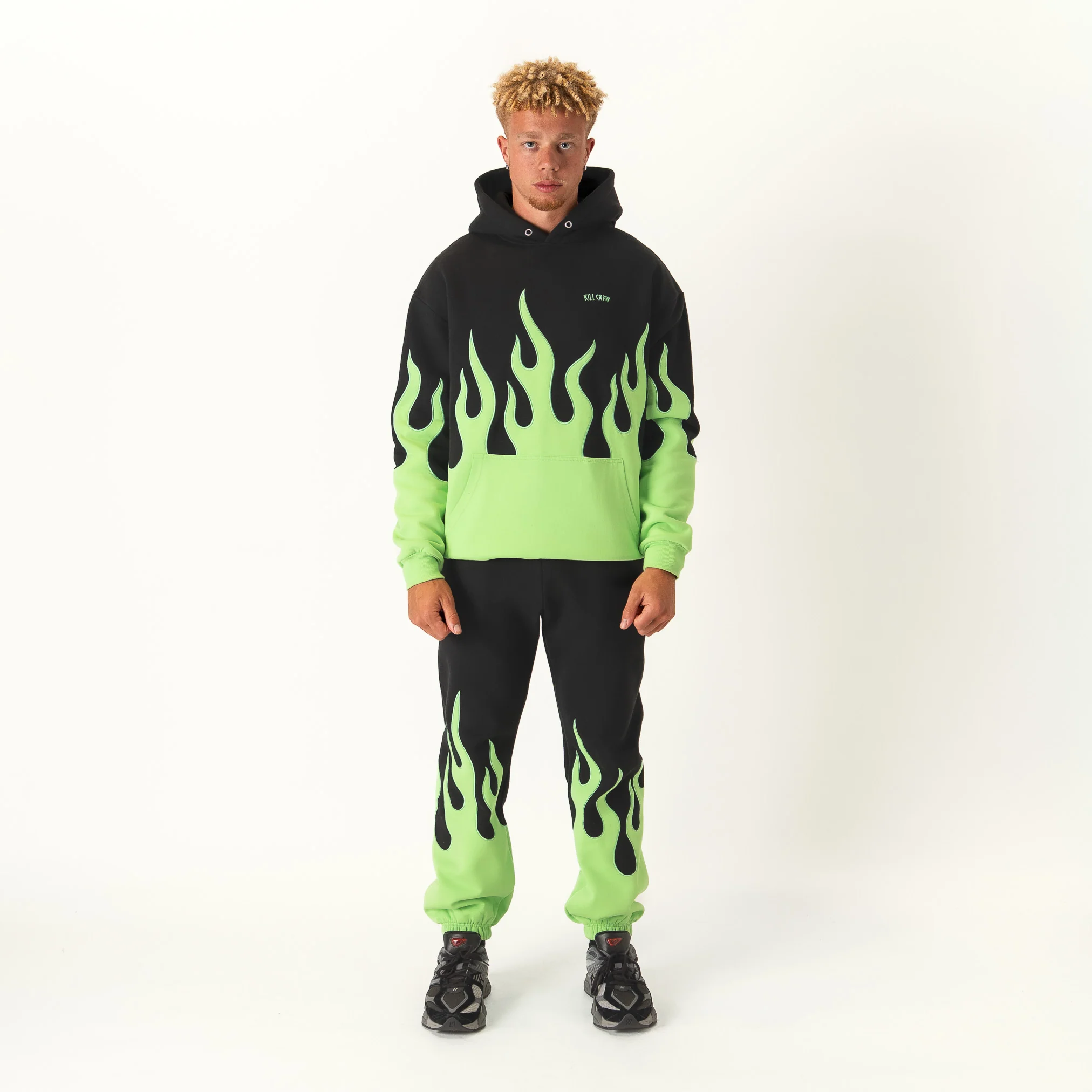 PREMIUM HEATER SWEATS - BLACK / GREEN - Image 3
