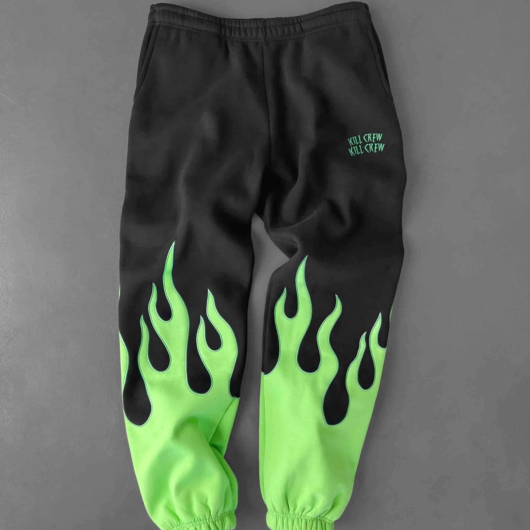 PREMIUM HEATER SWEATS - BLACK / GREEN - Image 5