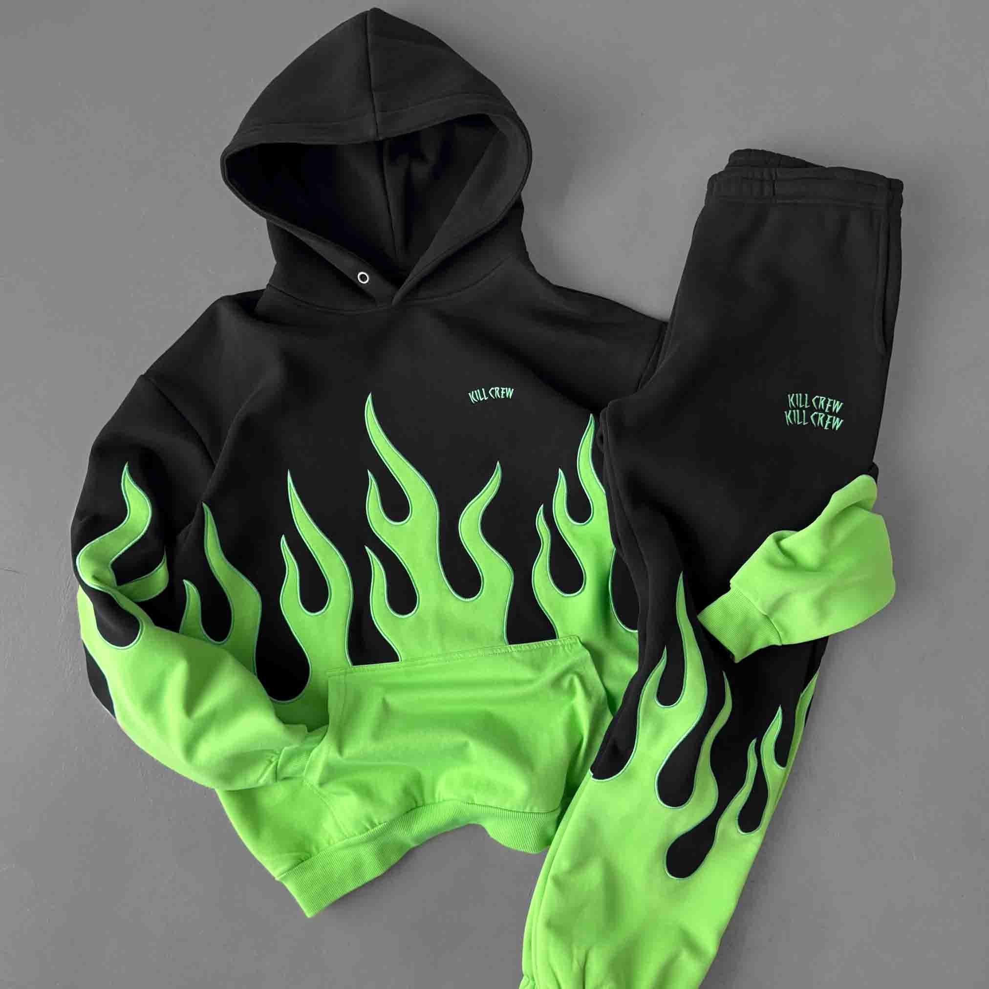 PREMIUM HEATER SWEATS - BLACK / GREEN - Image 6