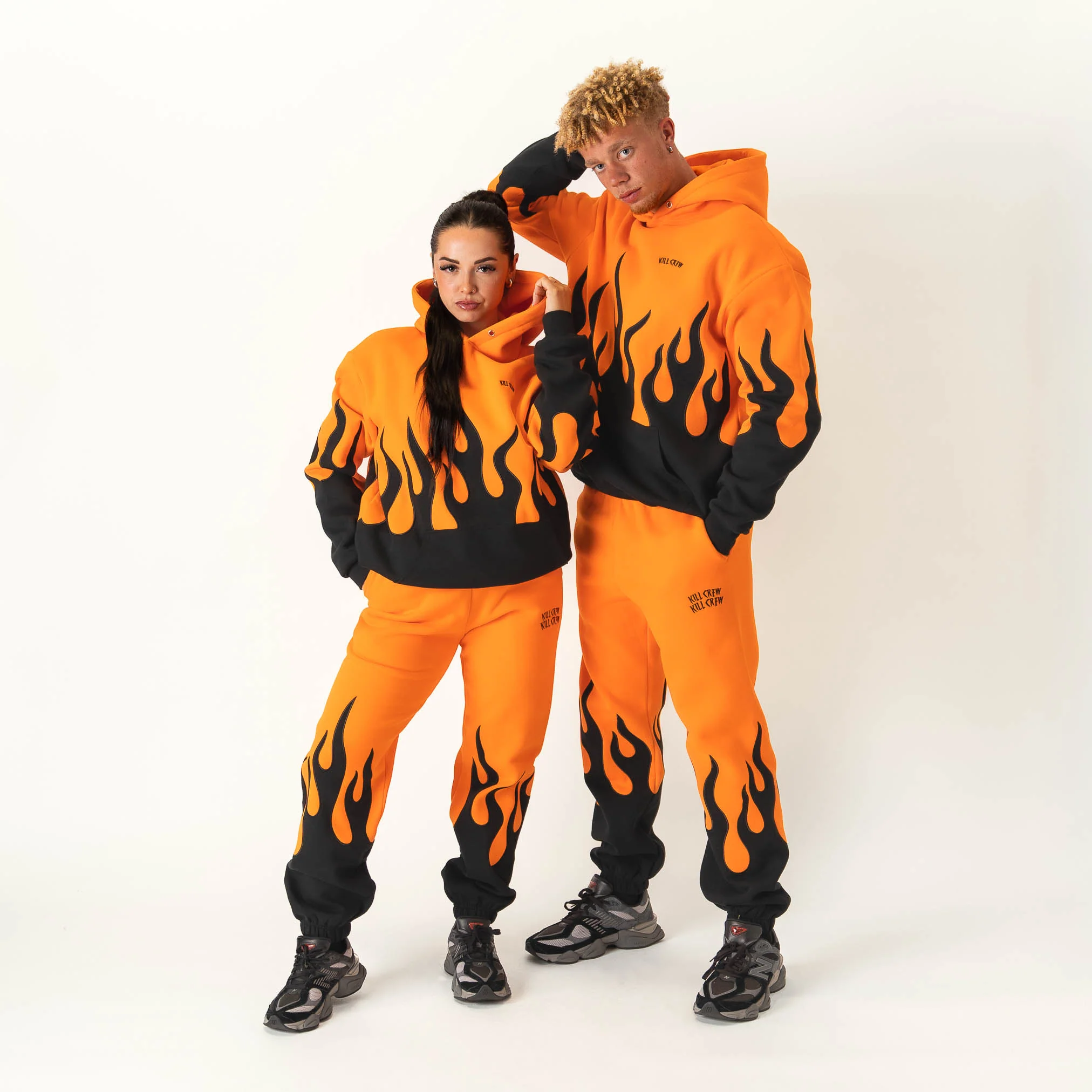 PREMIUM HEATER SWEATS - ORANGE / BLACK - Image 2