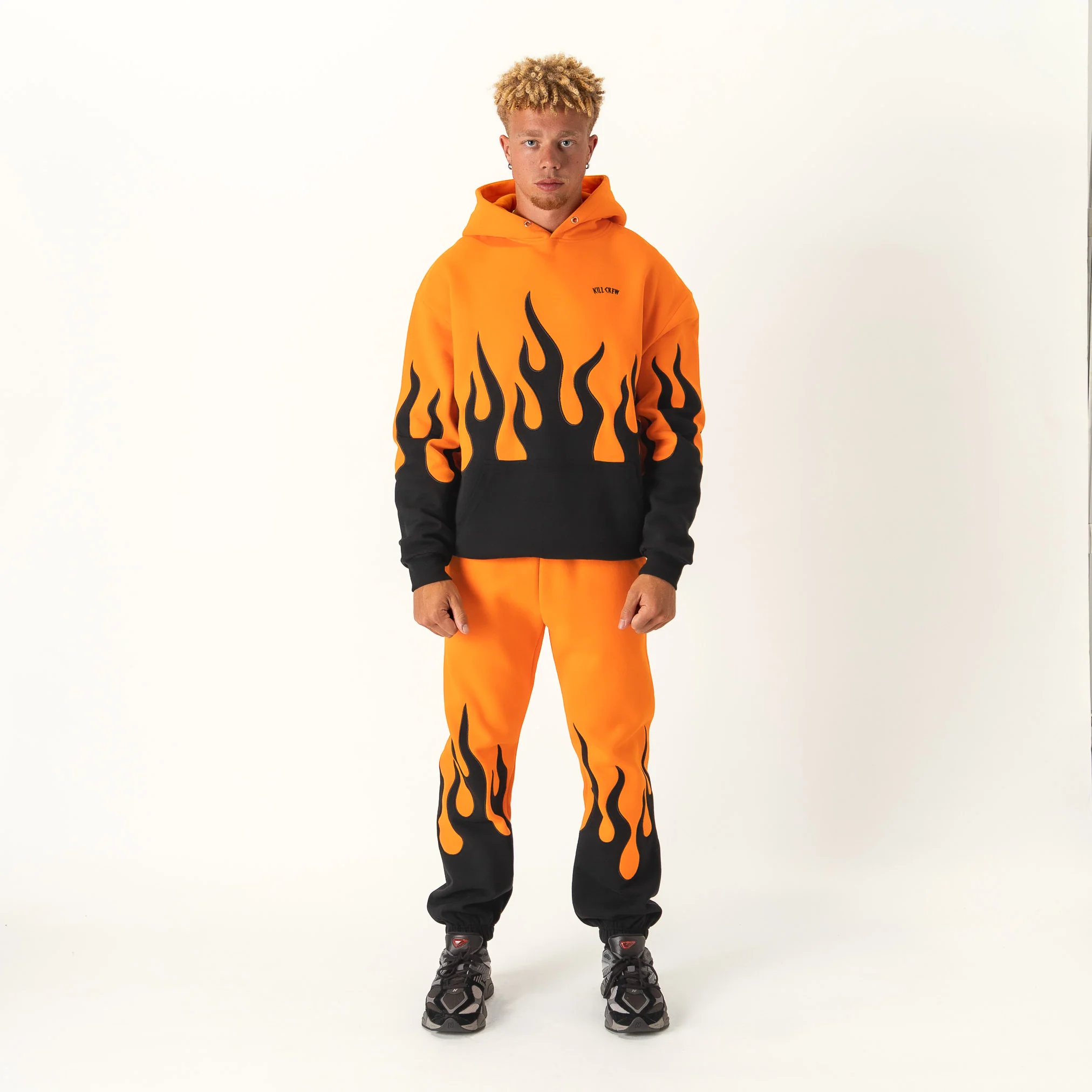 PREMIUM HEATER SWEATS - ORANGE / BLACK - Image 3