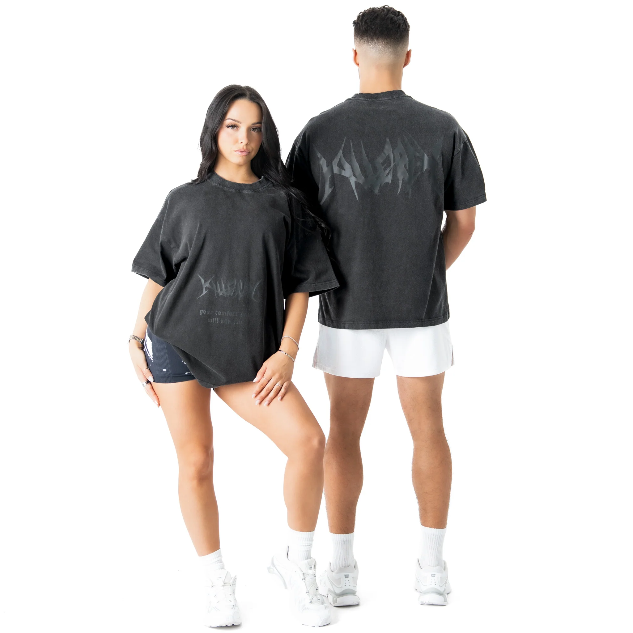 RELAXED FIT LUX "COMFORT ZONE" T-SHIRT - BLACKOUT - Image 2