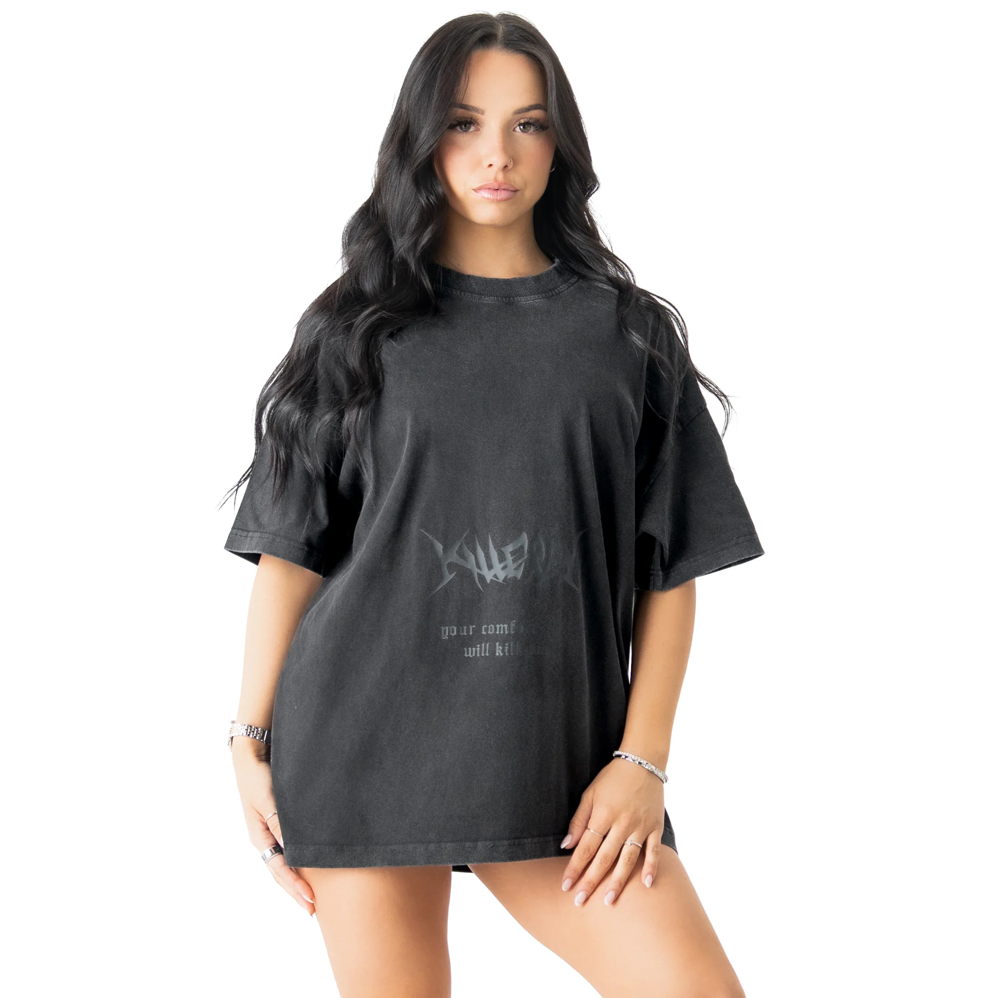 RELAXED FIT LUX "COMFORT ZONE" T-SHIRT - BLACKOUT - Image 5