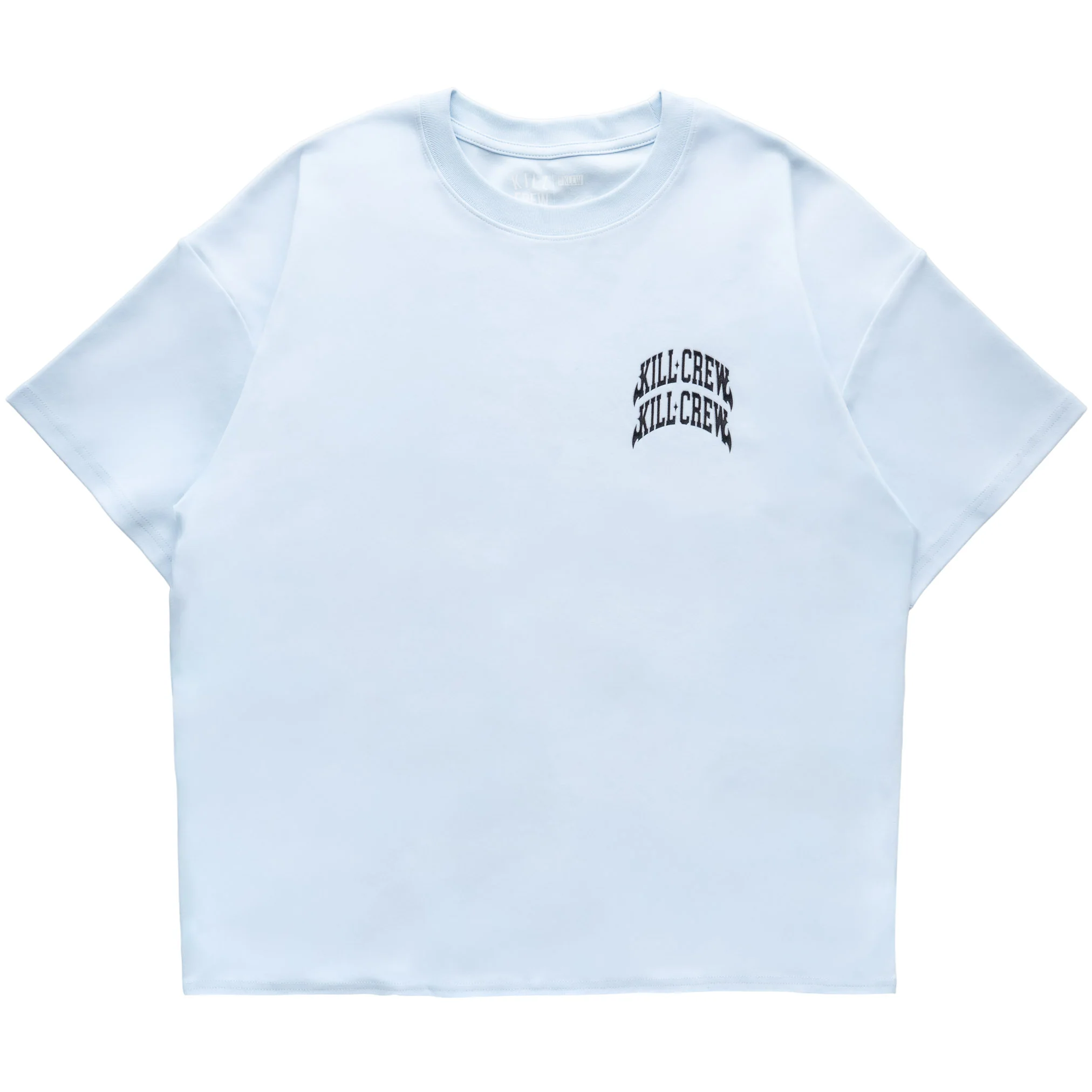 RELAXED FIT NATURAL COTTON CHROME T-SHIRT - BLUE - Image 7