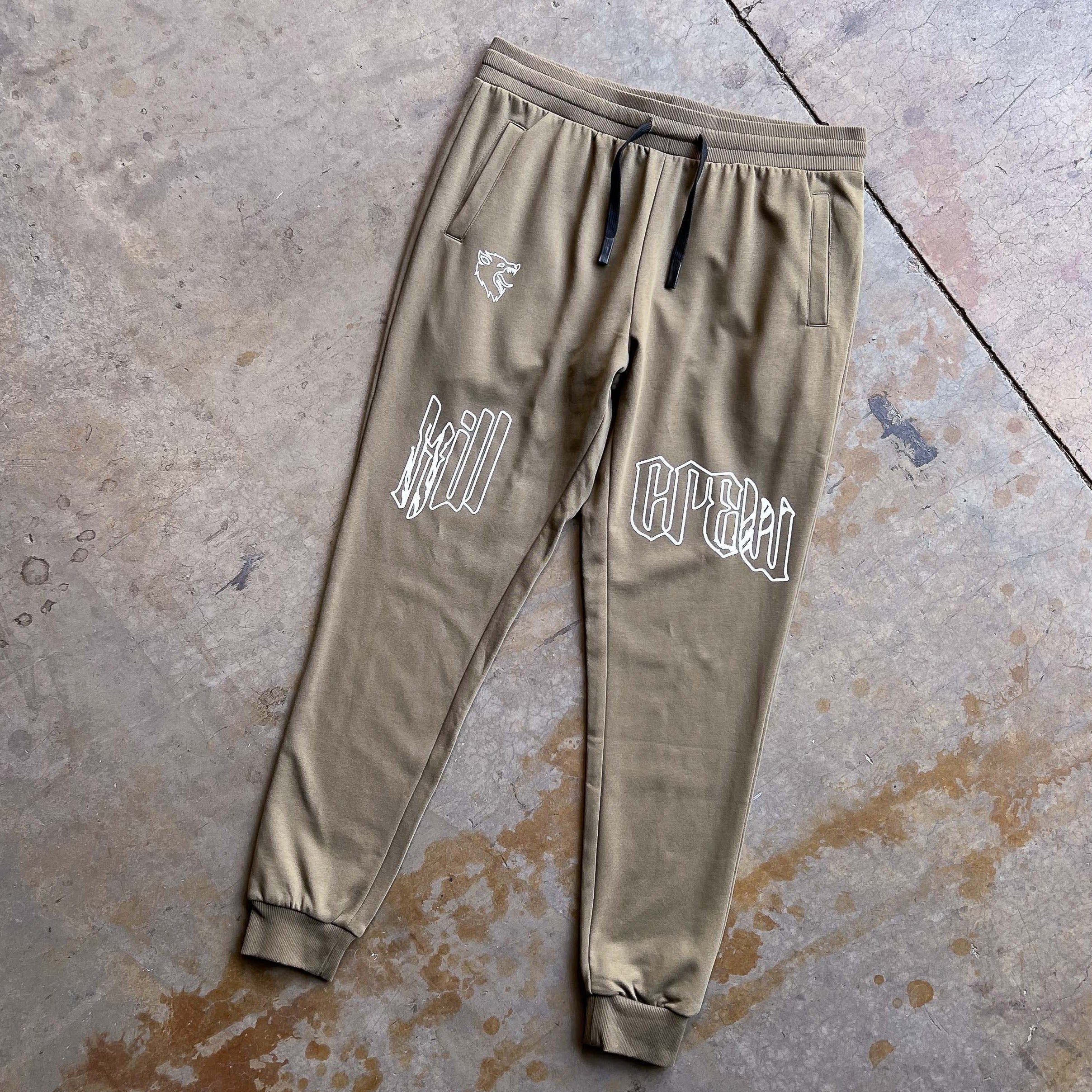 SCAR JOGGERS - OLIVE / WHITE - Image 2