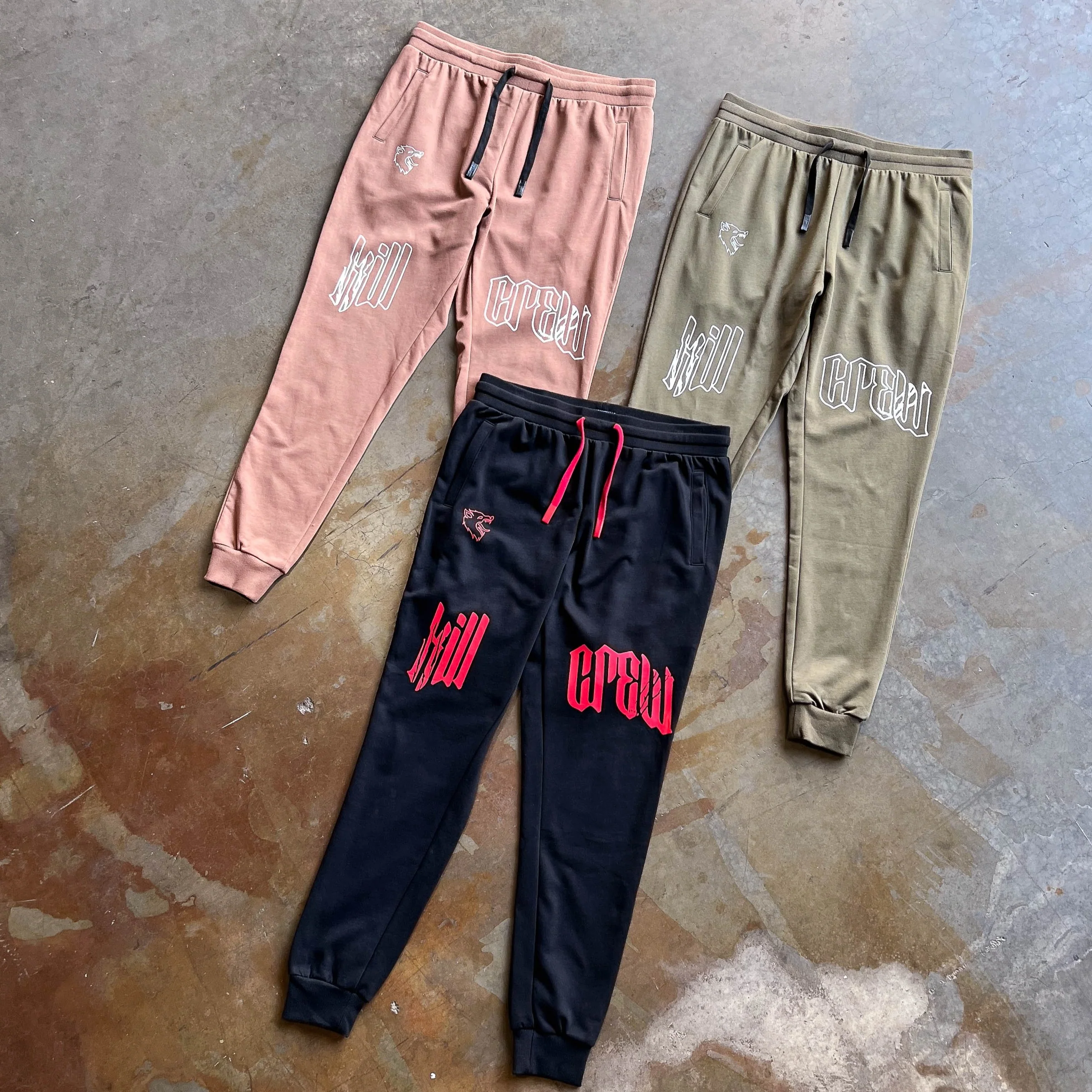 SCAR JOGGERS - OLIVE / WHITE - Image 3