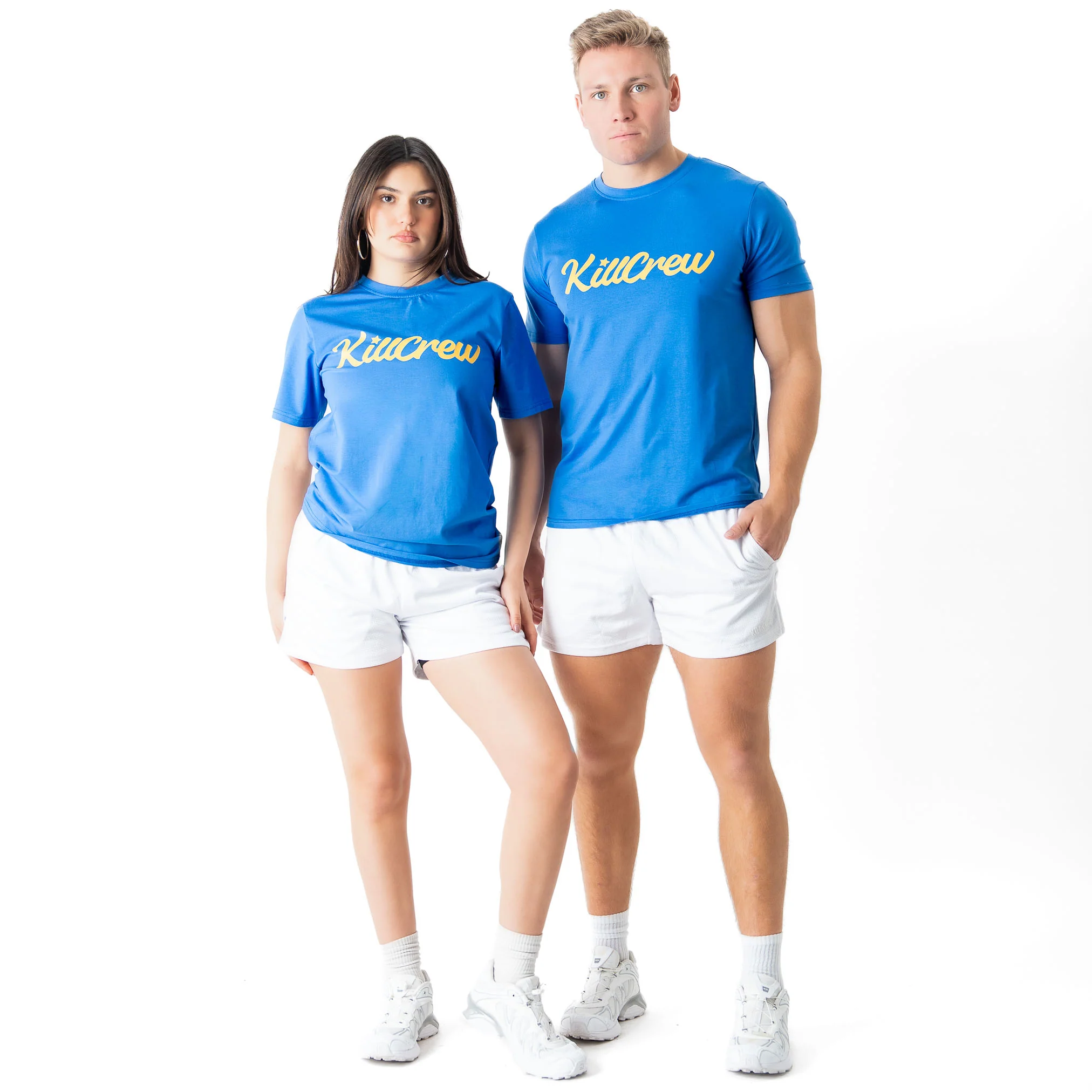 "SCRIPT" T-SHIRT - BLUE / GOLD - Image 2