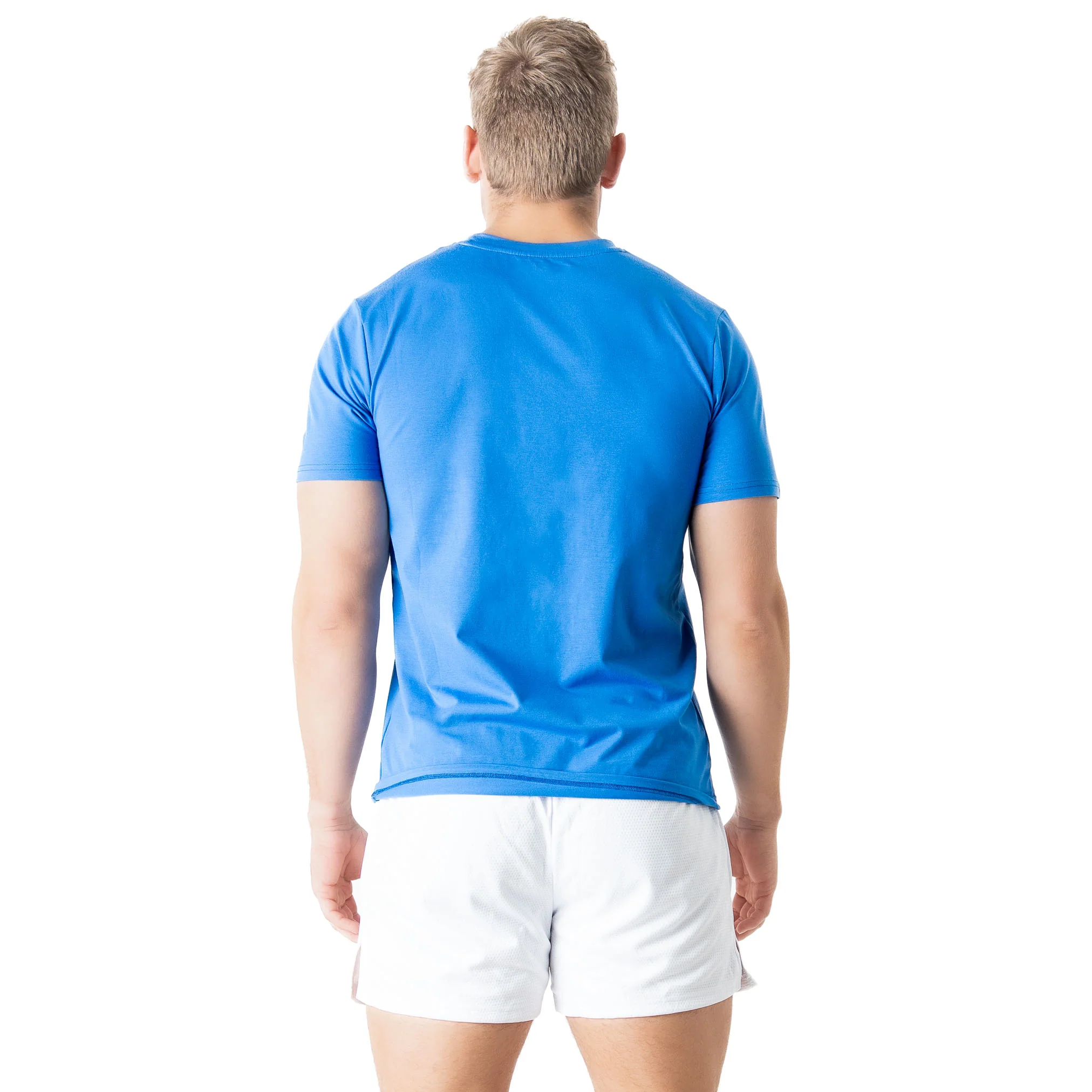 "SCRIPT" T-SHIRT - BLUE / GOLD - Image 4