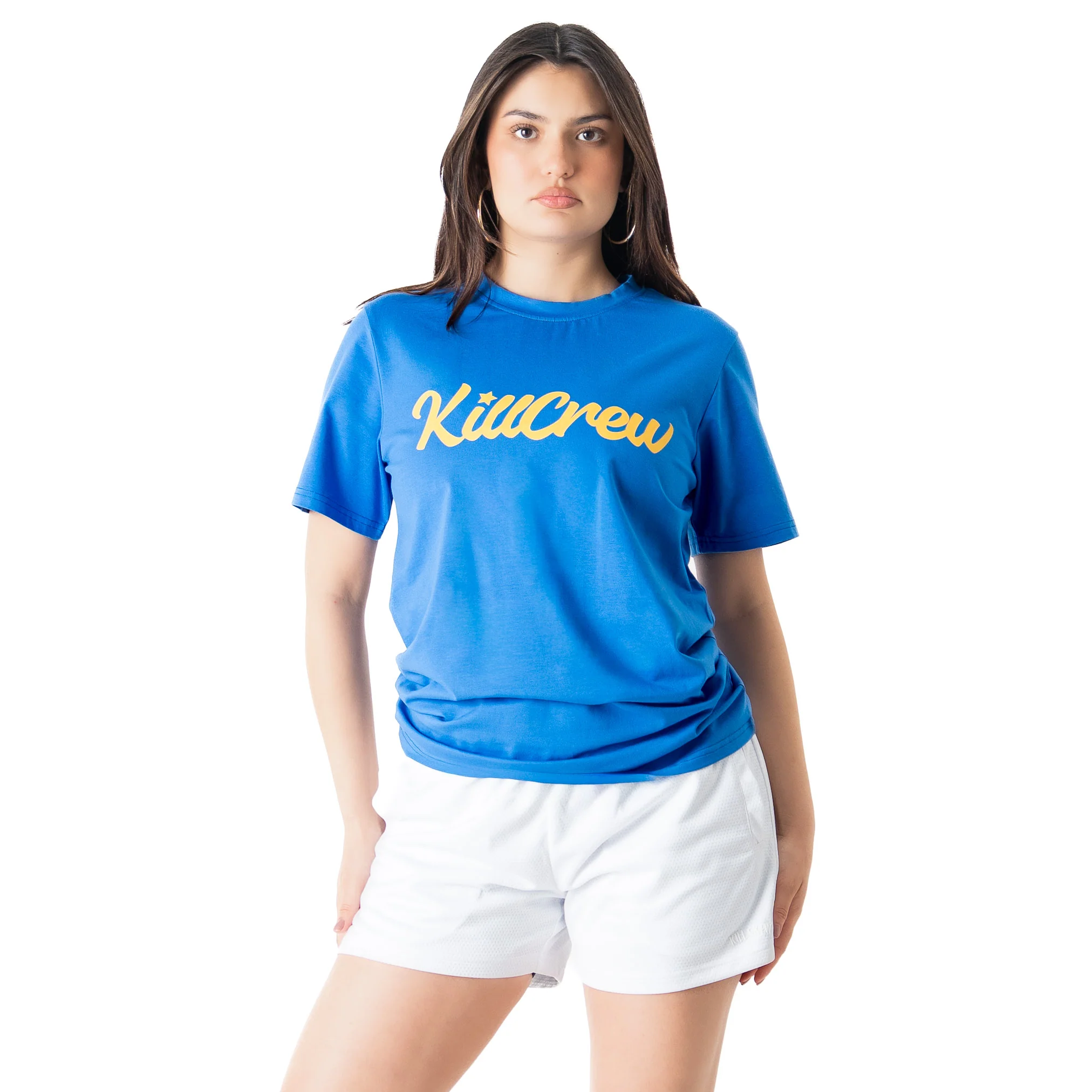 "SCRIPT" T-SHIRT - BLUE / GOLD - Image 5