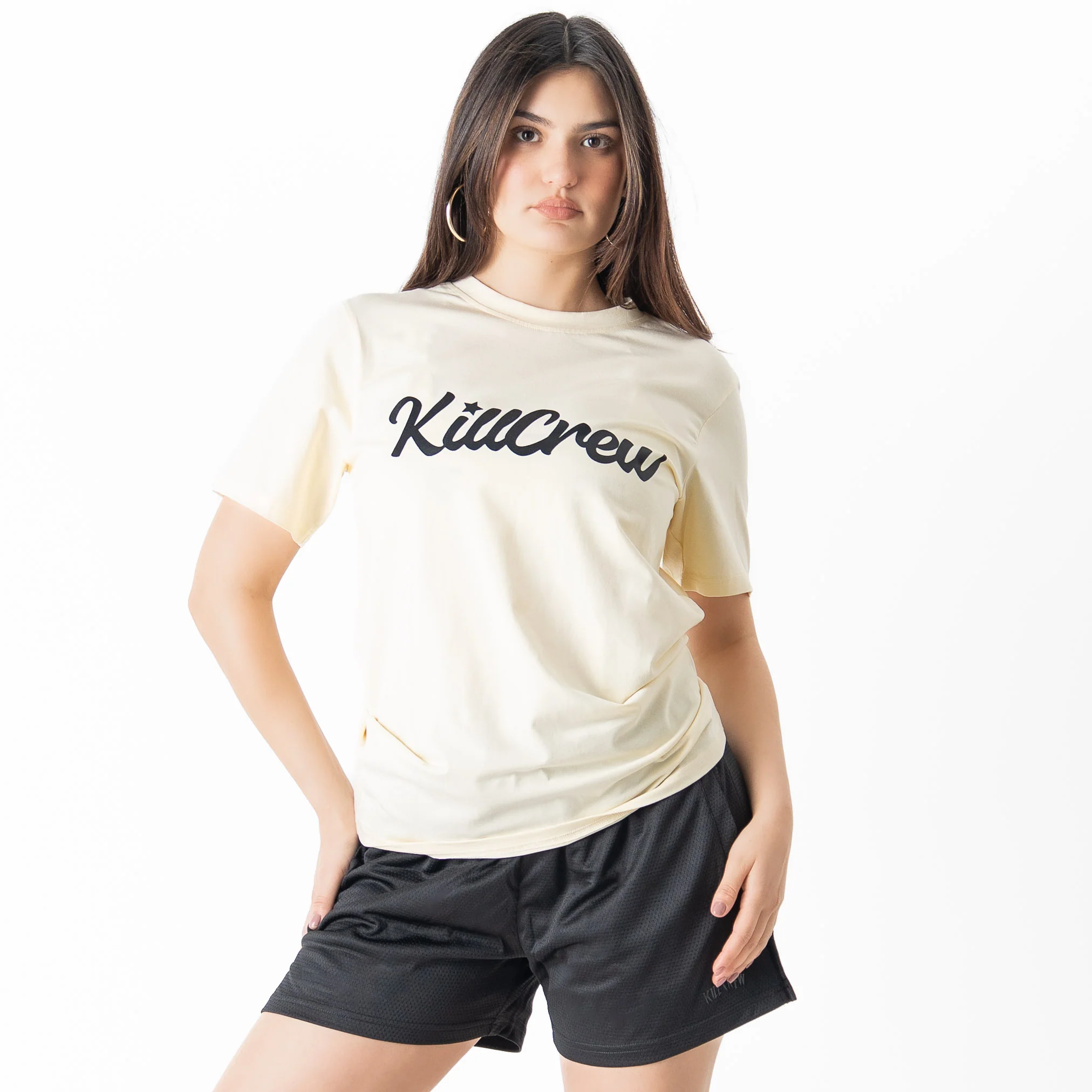 "SCRIPT" T-SHIRT - CREAM / BLACK - Image 5