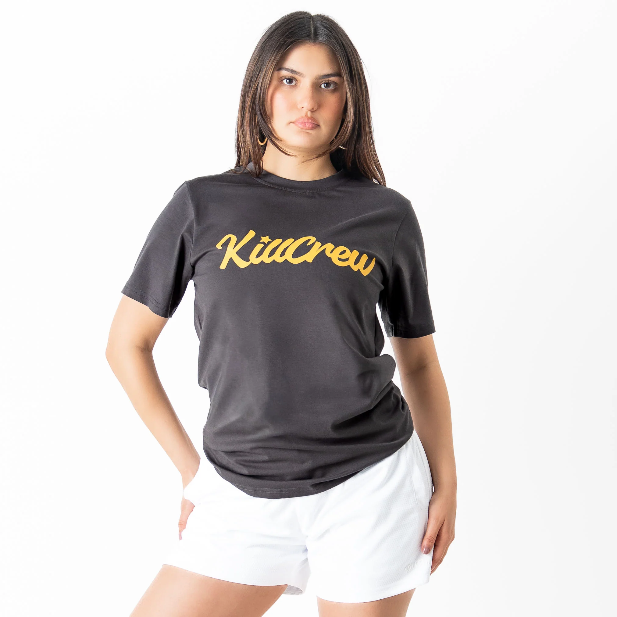 "SCRIPT" T-SHIRT - GREY / GOLD - Image 5