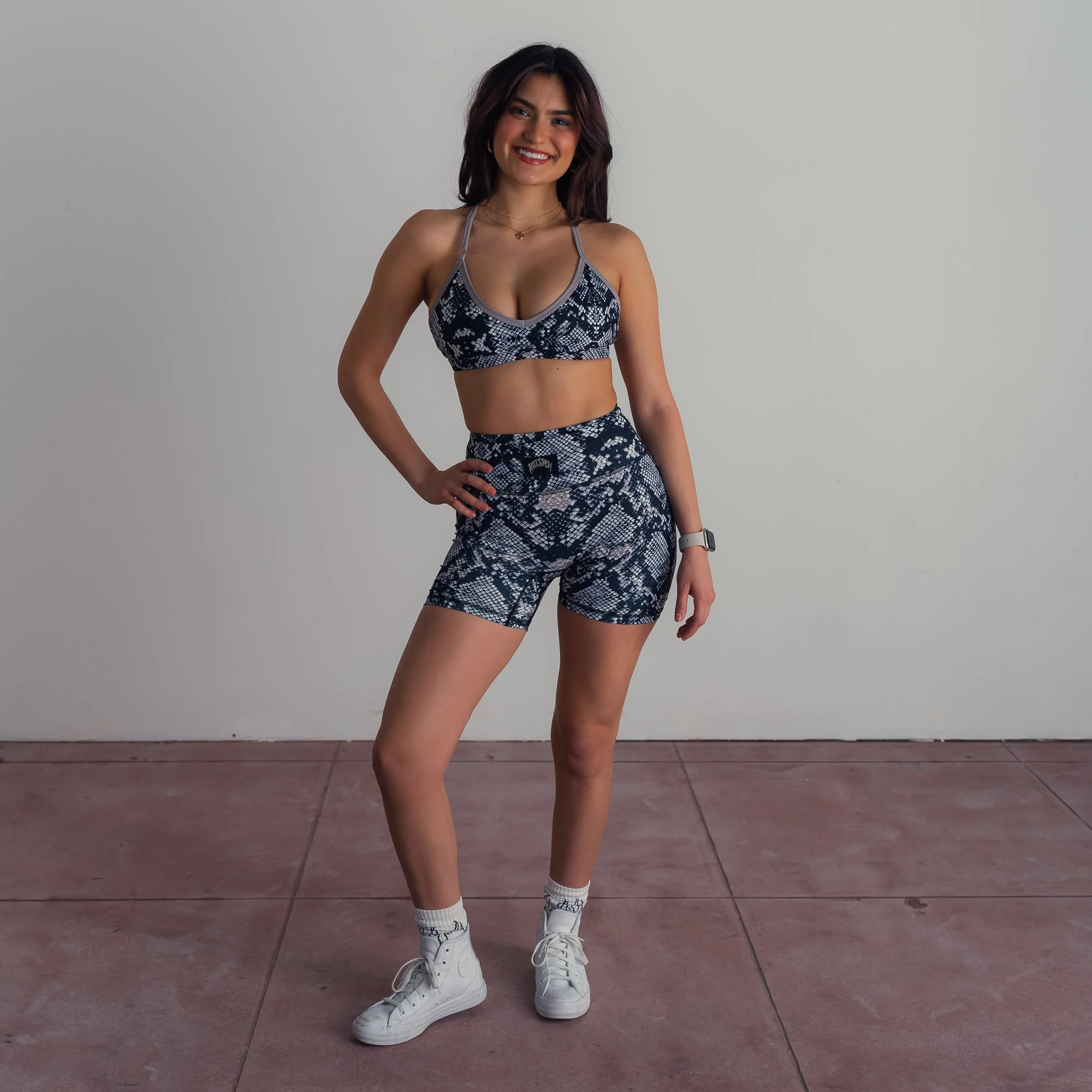 SCRUNCH BIKER SHORTS - PYTHON - Image 4