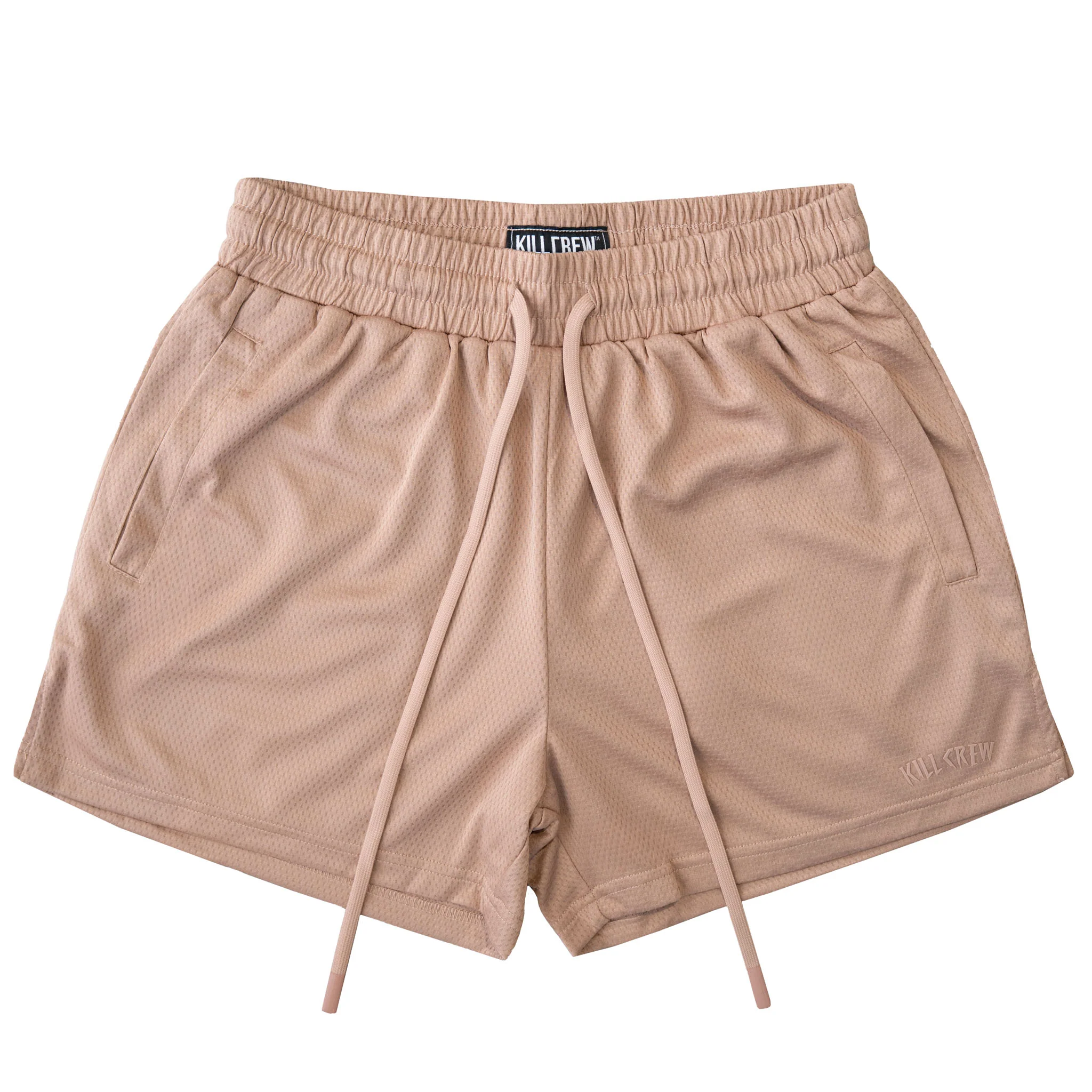 SIMPLE MUAY THAI SHORTS (MID THIGH CUT) - LIGHT SAND