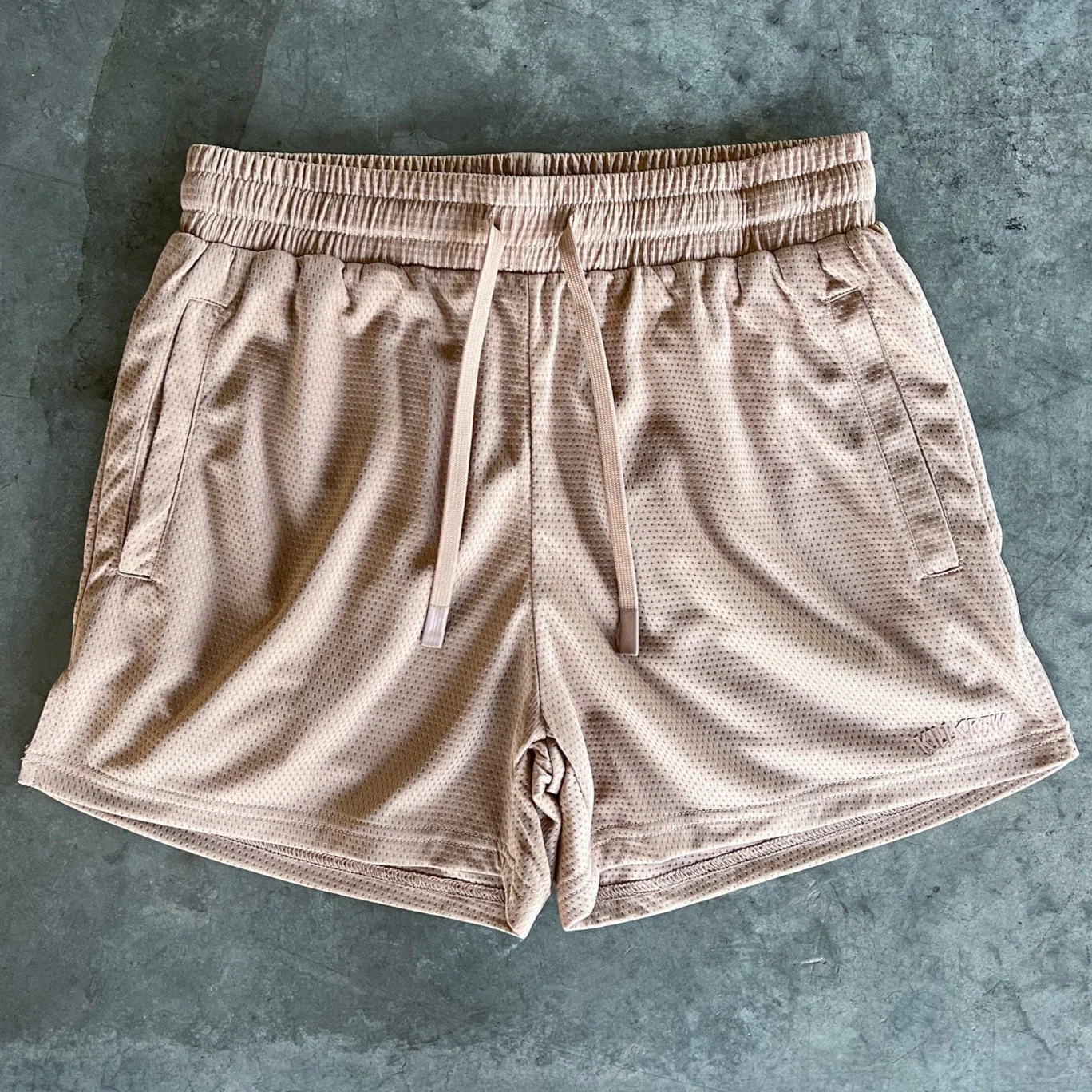 SIMPLE MUAY THAI SHORTS (MID THIGH CUT) - LIGHT SAND - Image 3