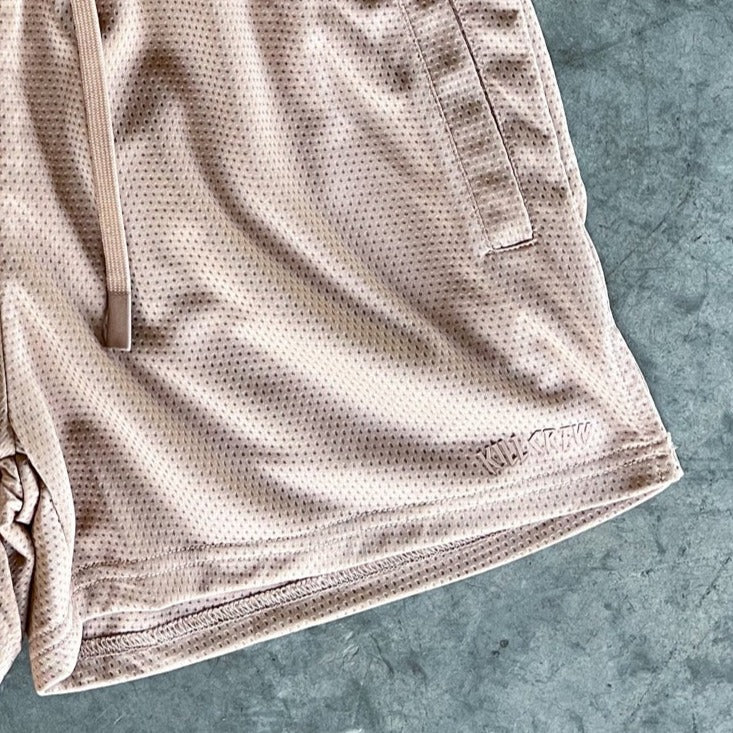 SIMPLE MUAY THAI SHORTS (MID THIGH CUT) - LIGHT SAND - Image 4