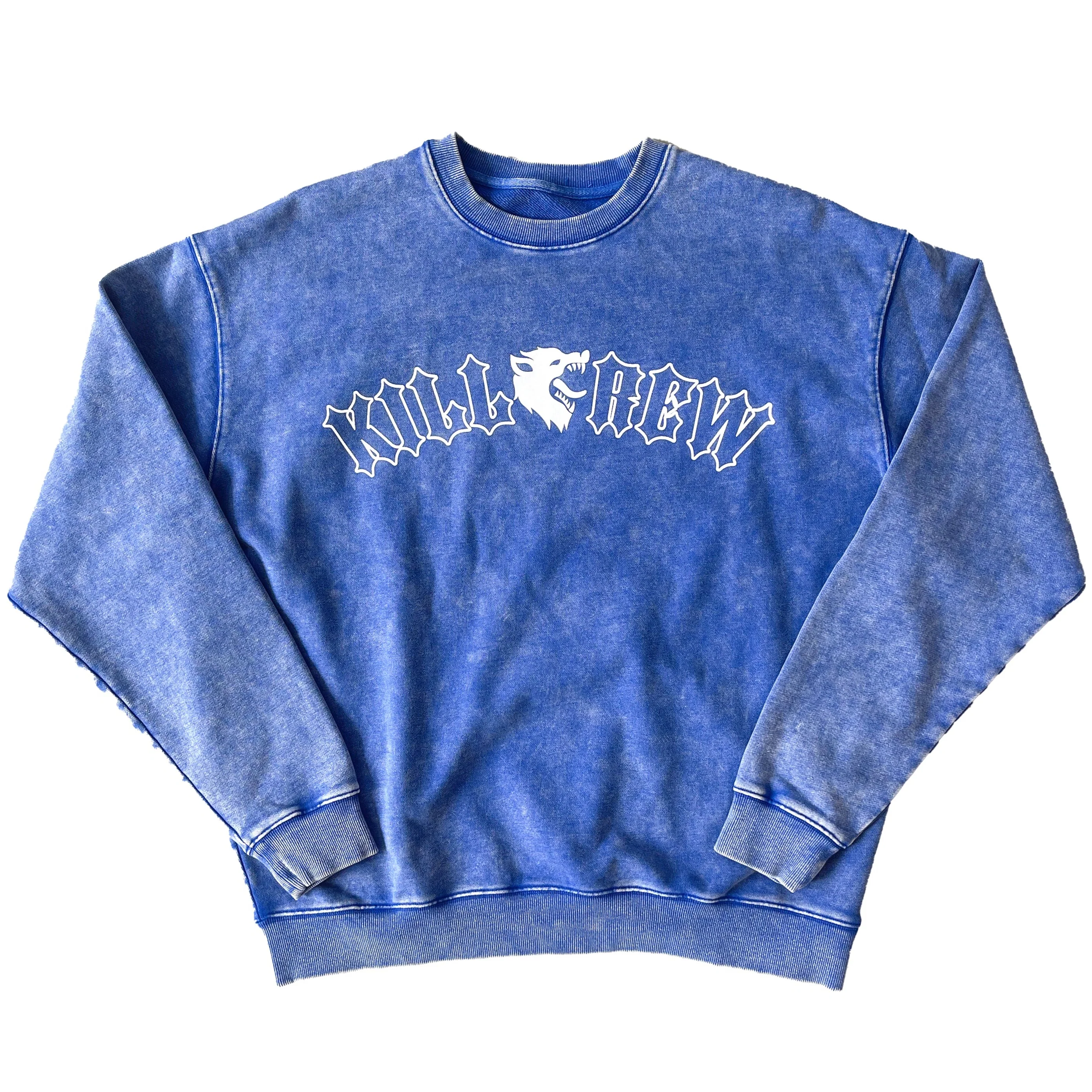 OVERSIZED HEAVYWEIGHT "TO KILL" CREW NECK - BLUE
