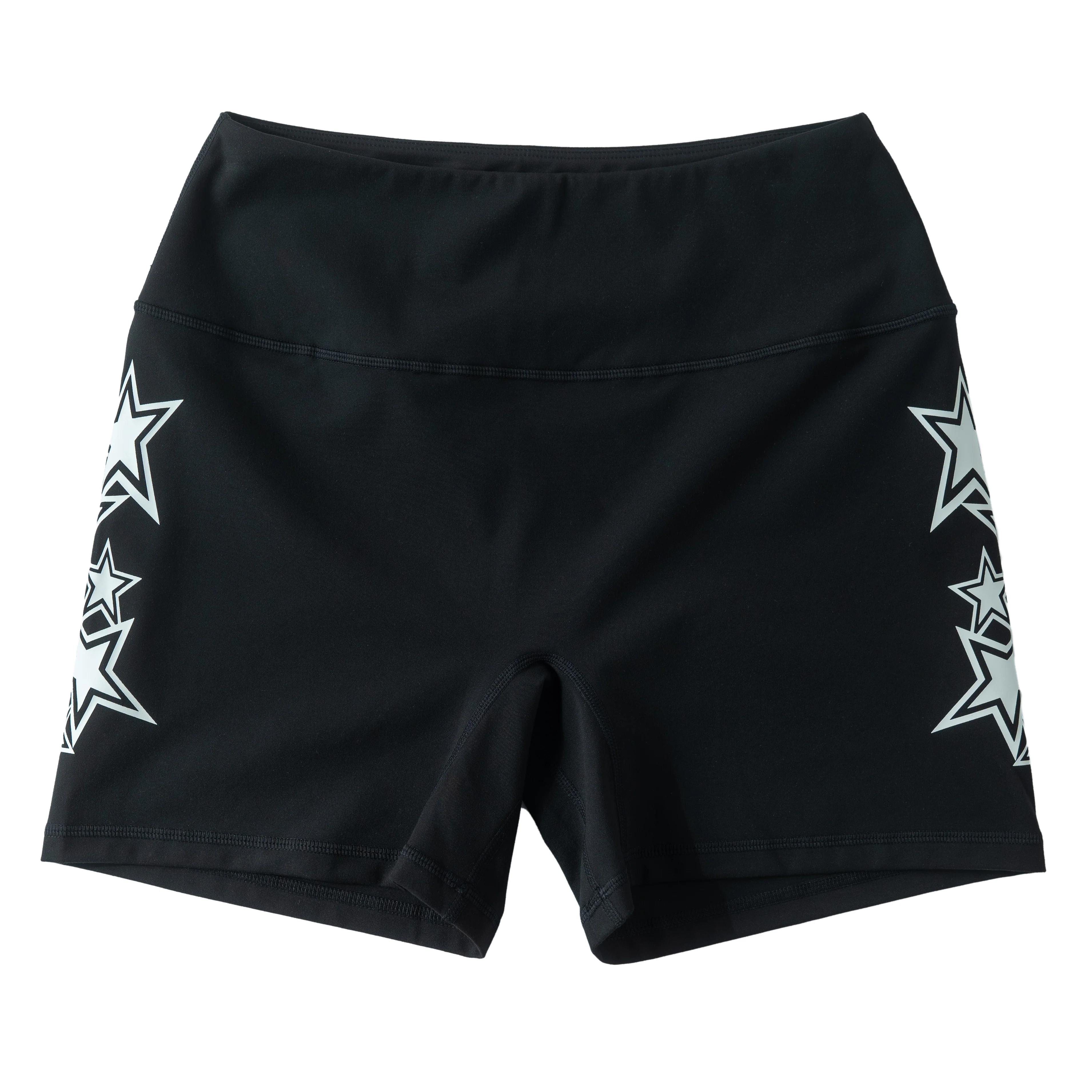 STAR BOY BIKER SHORTS - BLACK / WHITE - Image 3