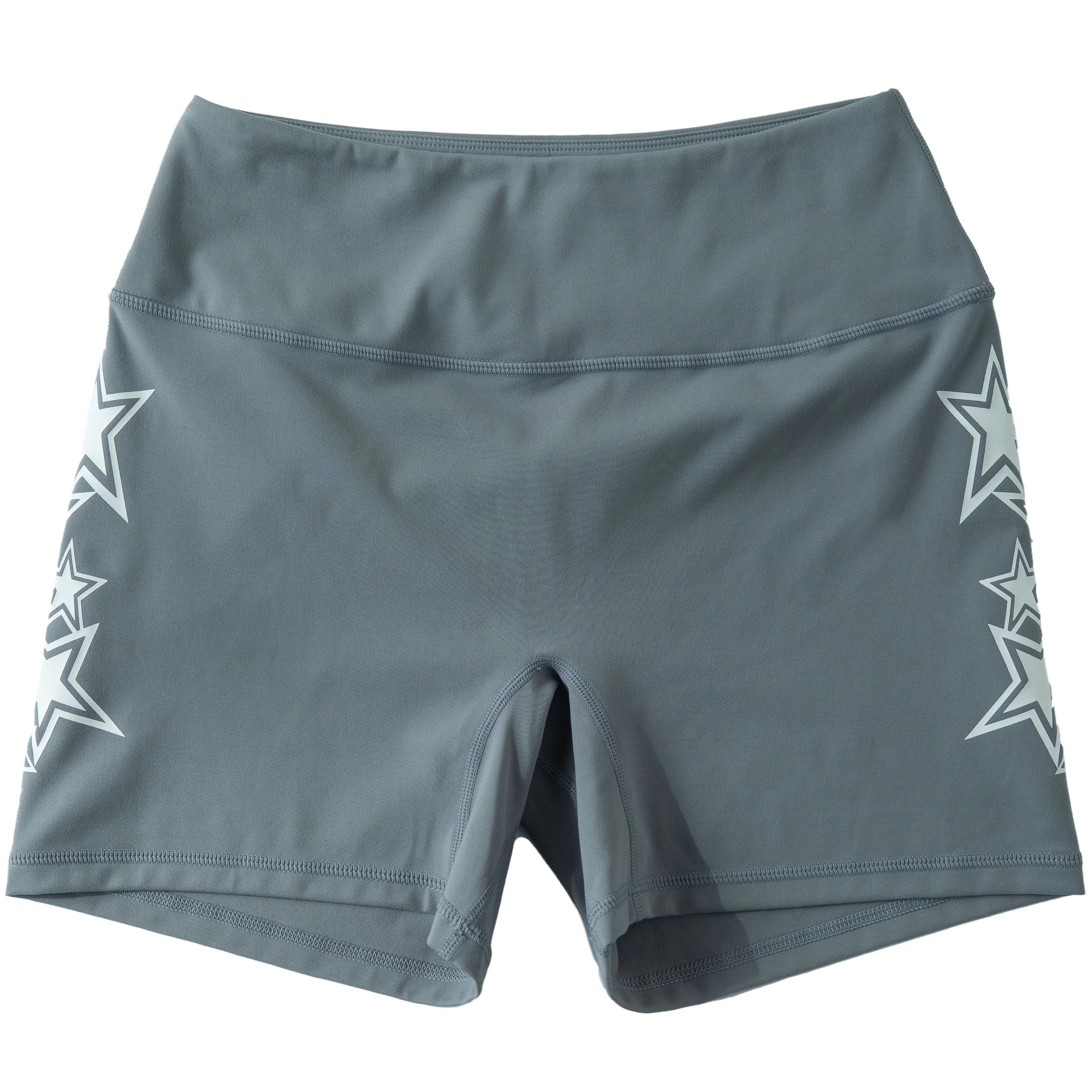 STAR BOY BIKER SHORTS - GREY / WHITE - Image 3