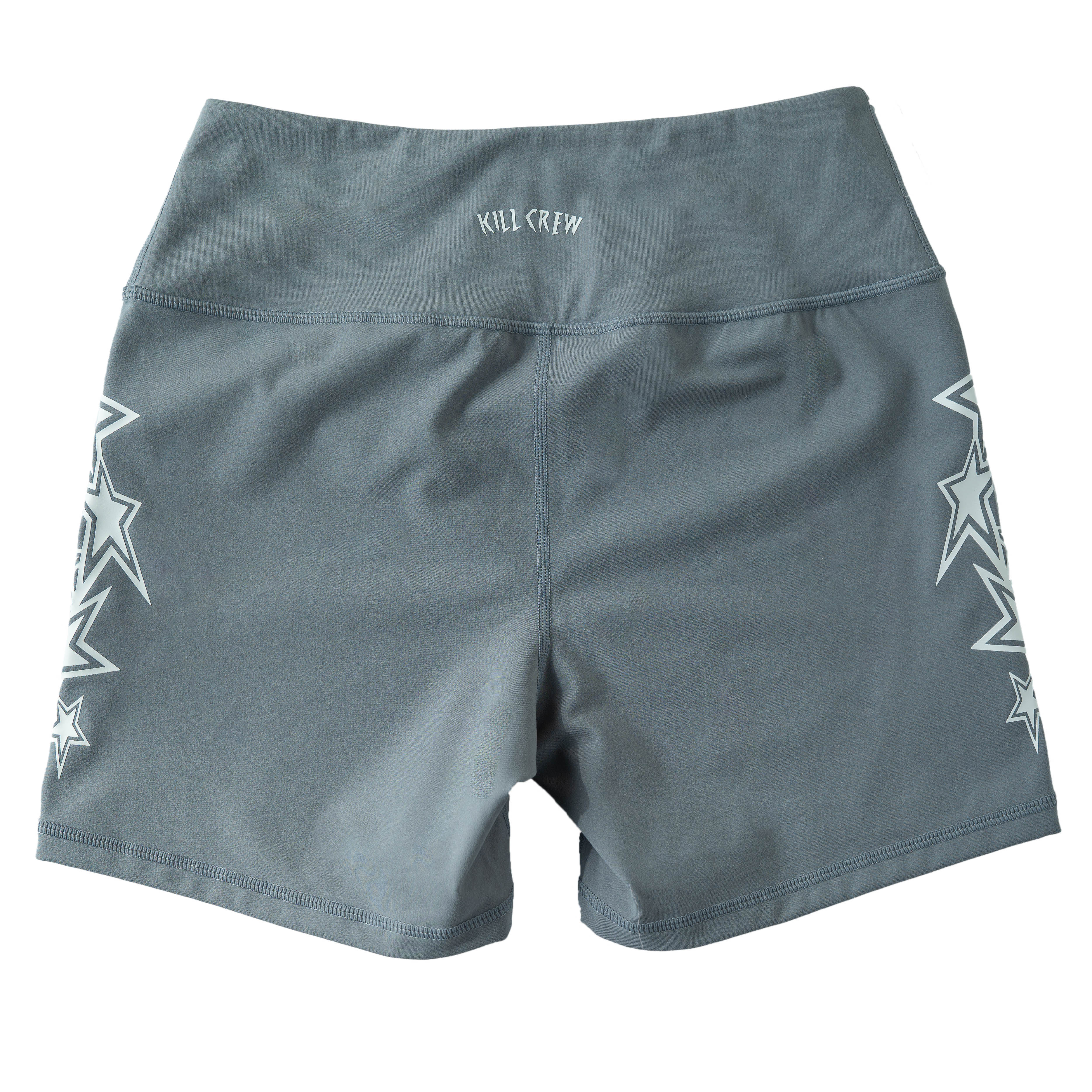 STAR BOY BIKER SHORTS - GREY / WHITE - Image 4