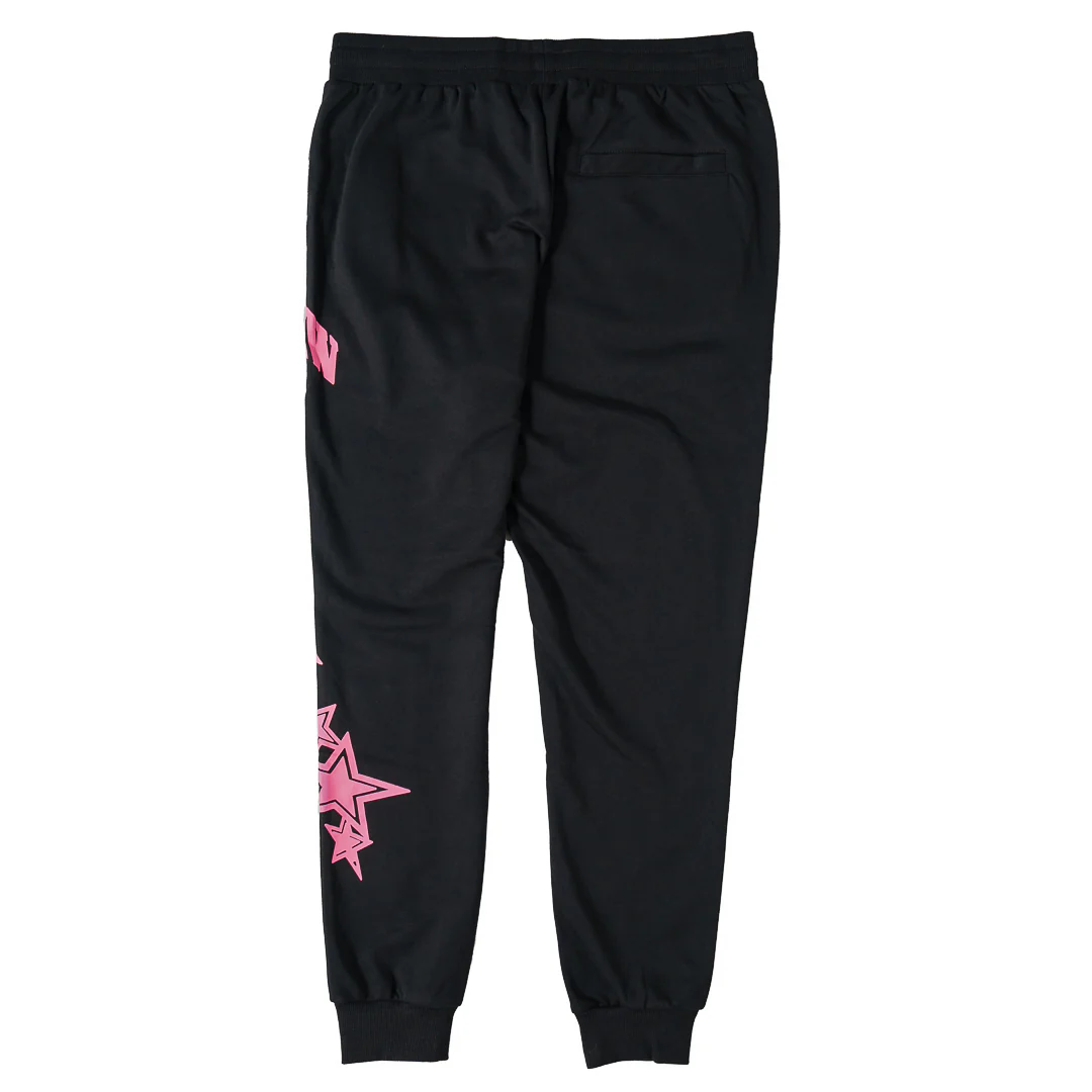 STAR BOY JOGGERS - BLACK / PINK - Image 2