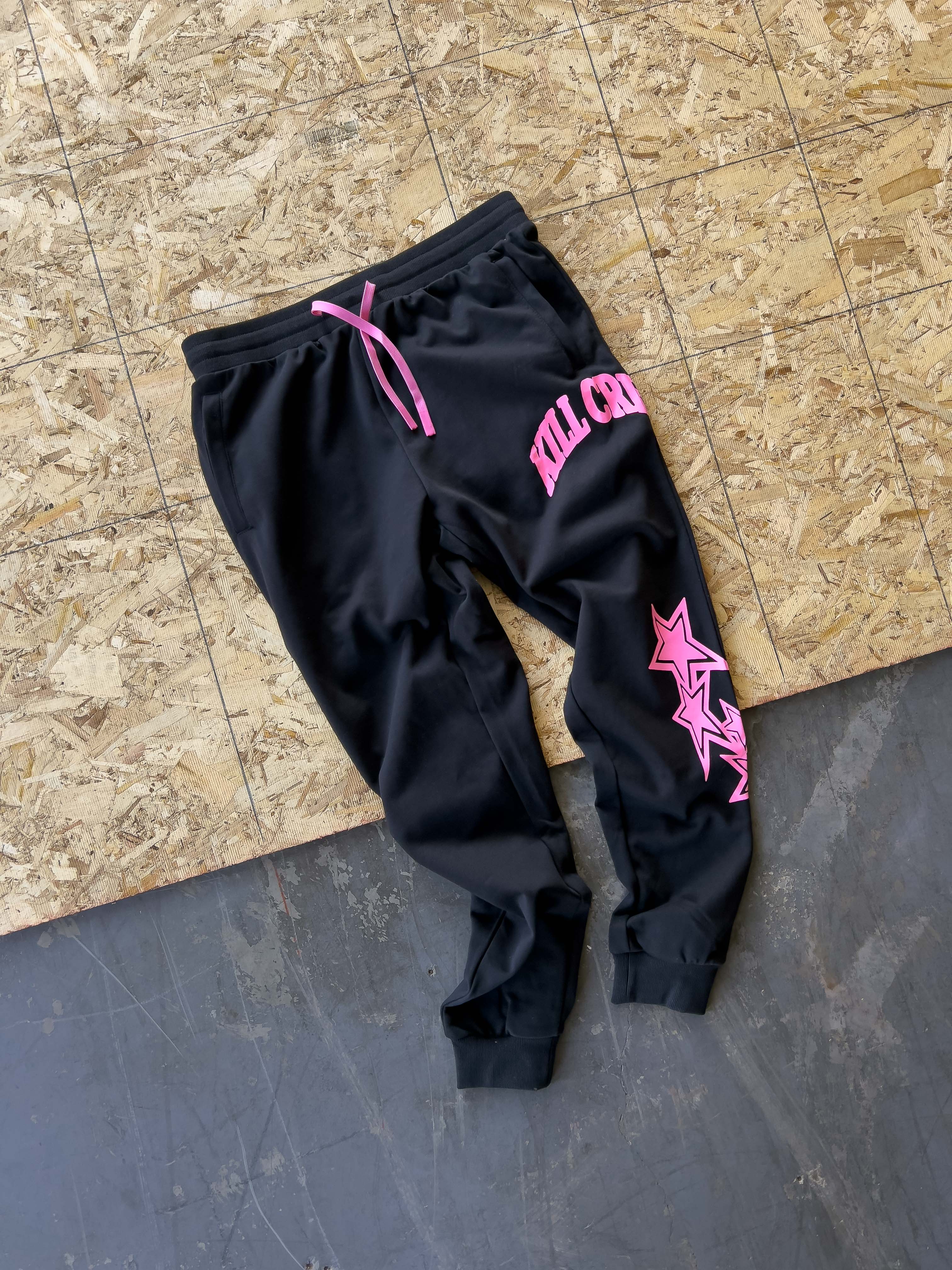 STAR BOY JOGGERS - BLACK / PINK - Image 3