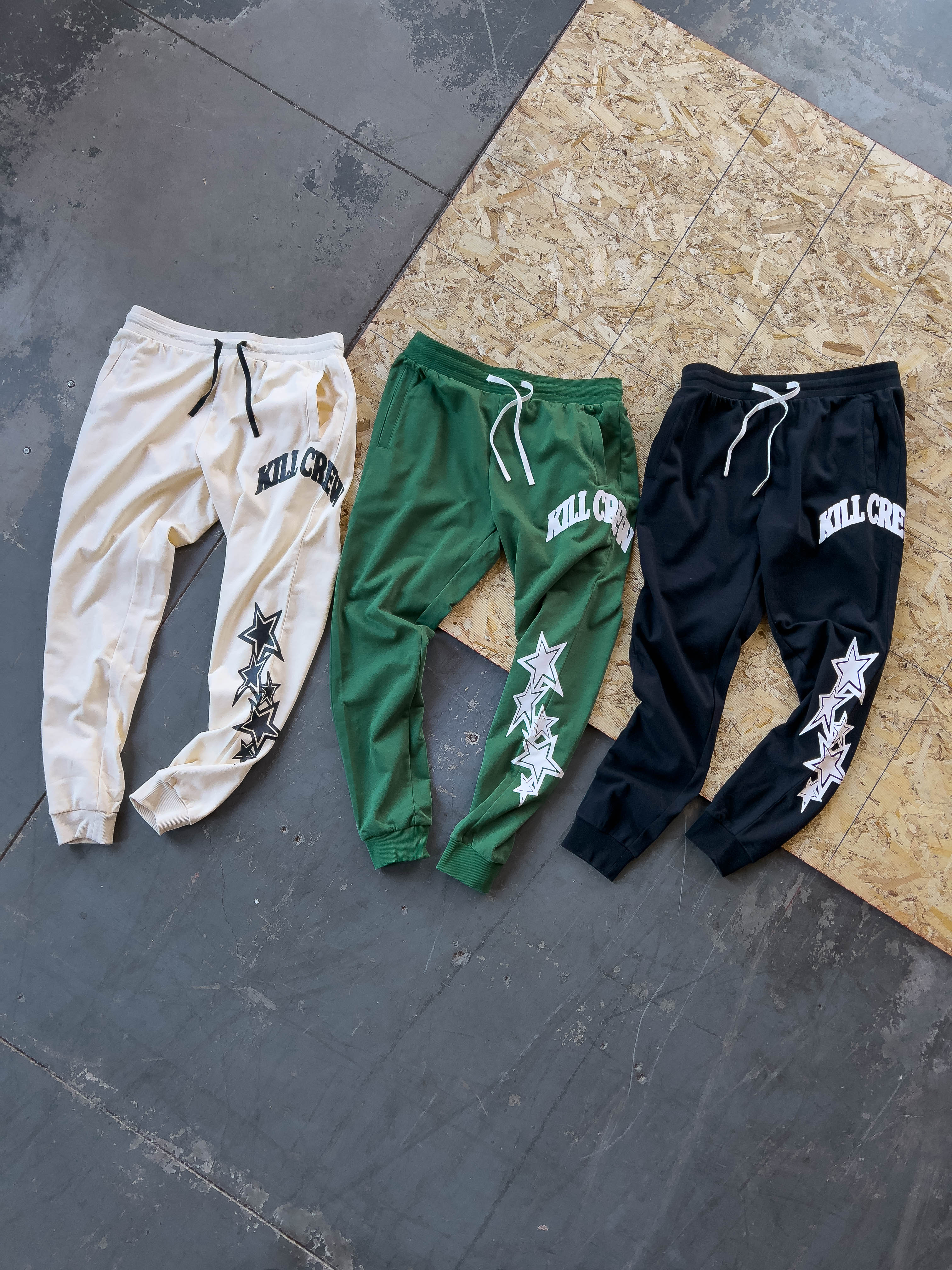 STAR BOY JOGGERS - BLACK / WHITE - Image 3