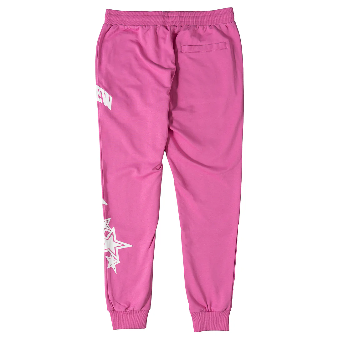 STAR BOY JOGGERS - PINK / WHITE - Image 2