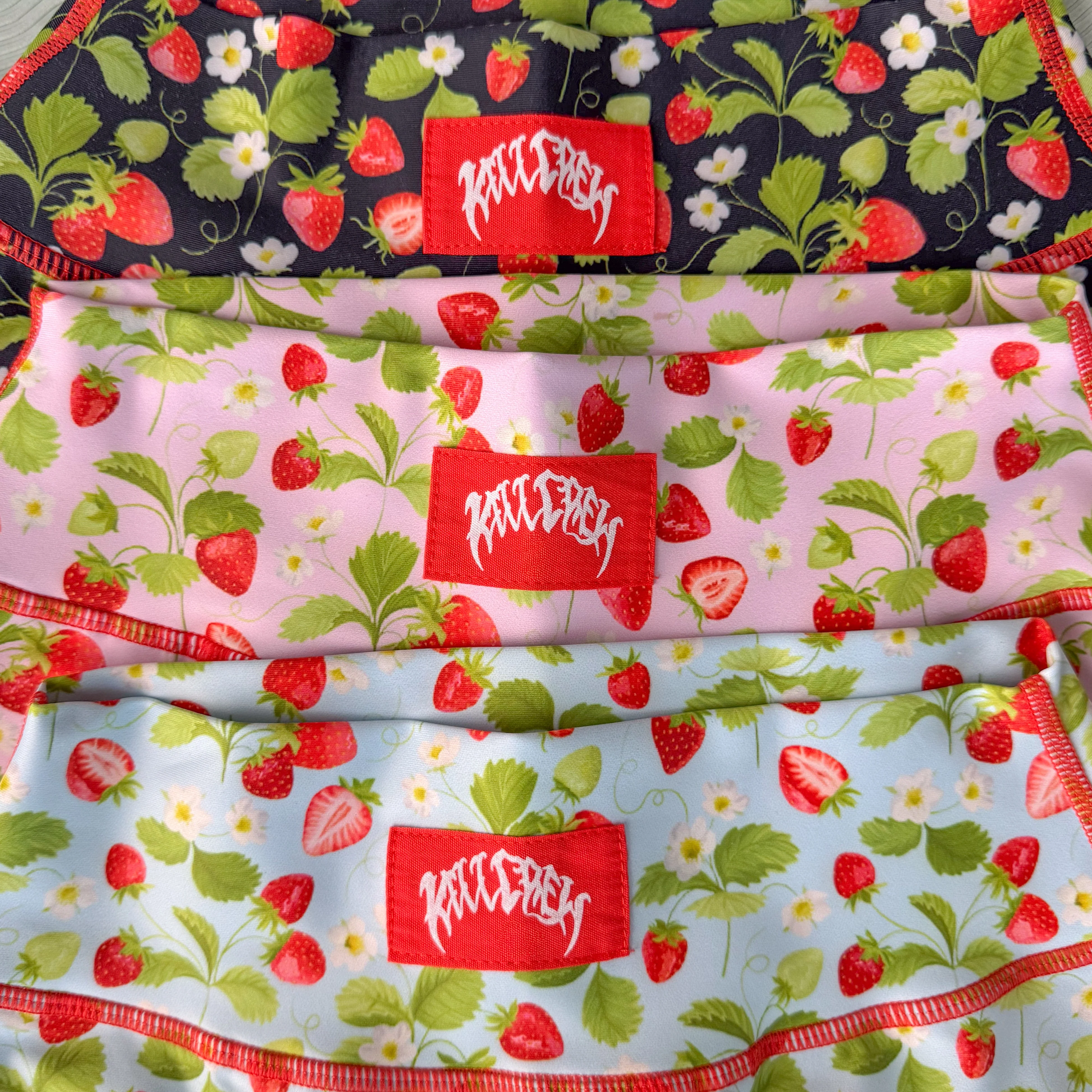 STRAWBERRY MID RISE BIKER SHORT - BLUE - Image 5