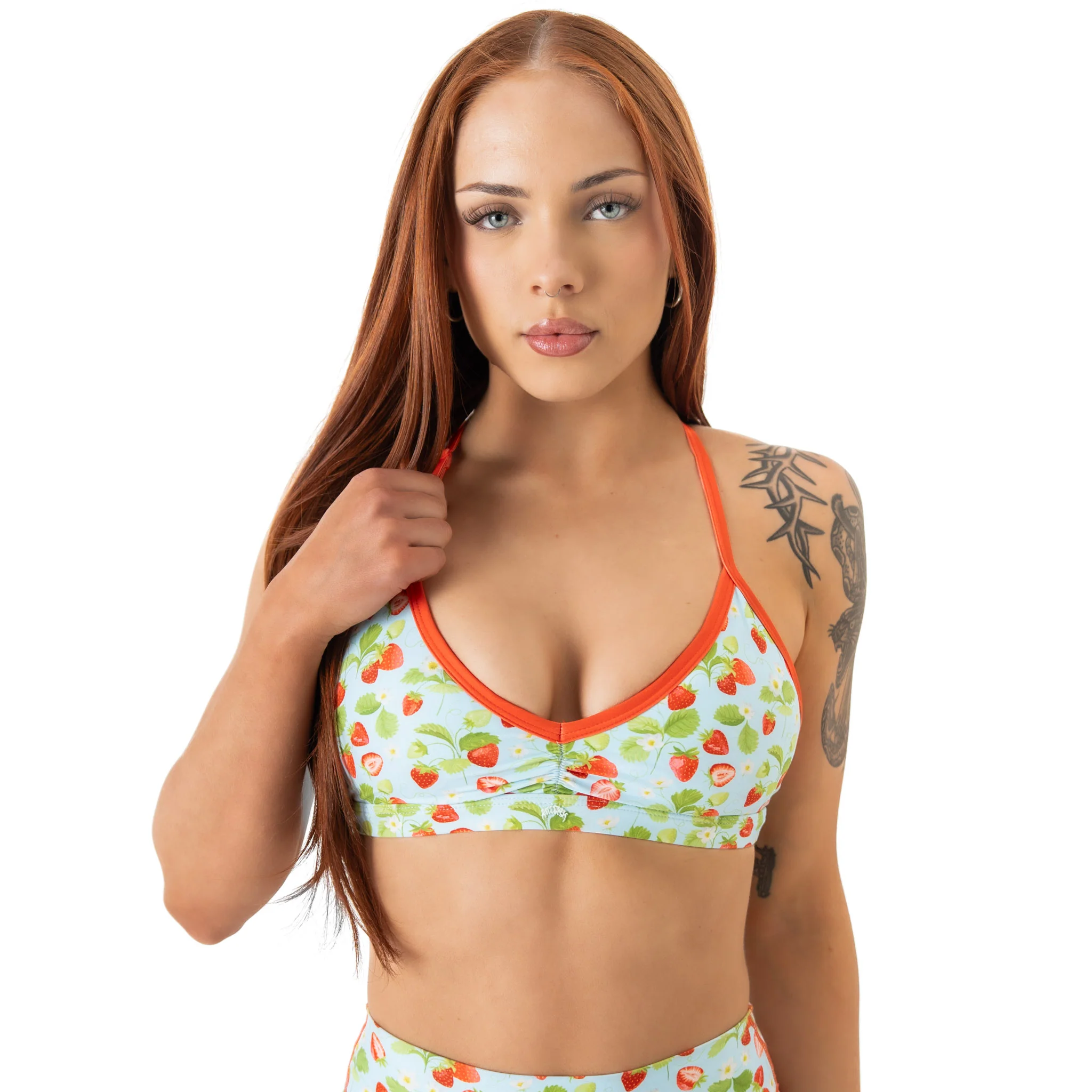 STRAWBERRY SPORTS BRA - BLUE