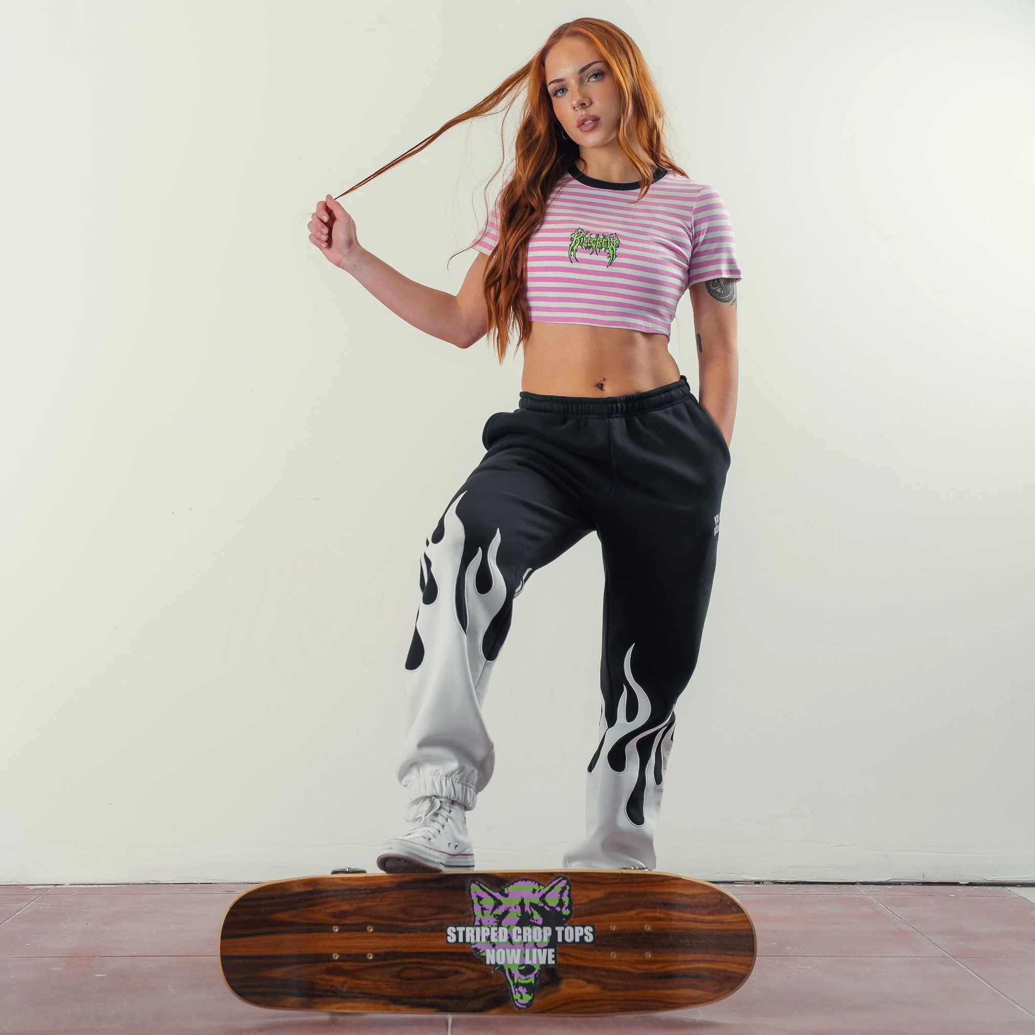STRIPED BABY TEE - PINK / WHITE - Image 4