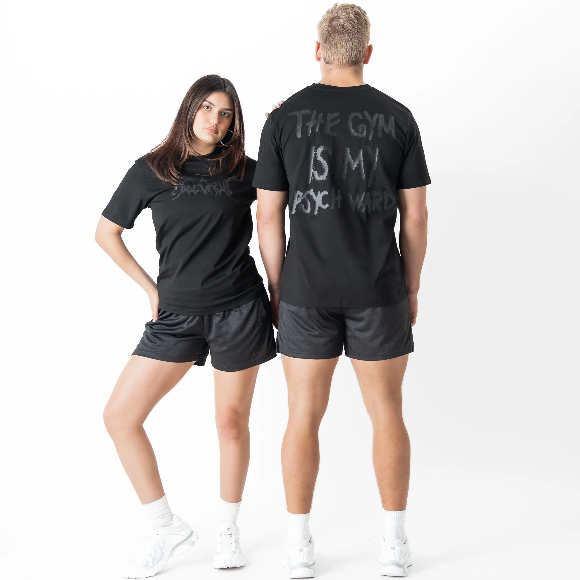 THE GYM IS MY PSYCH WARD T-SHIRT - BLACKOUT - Image 2