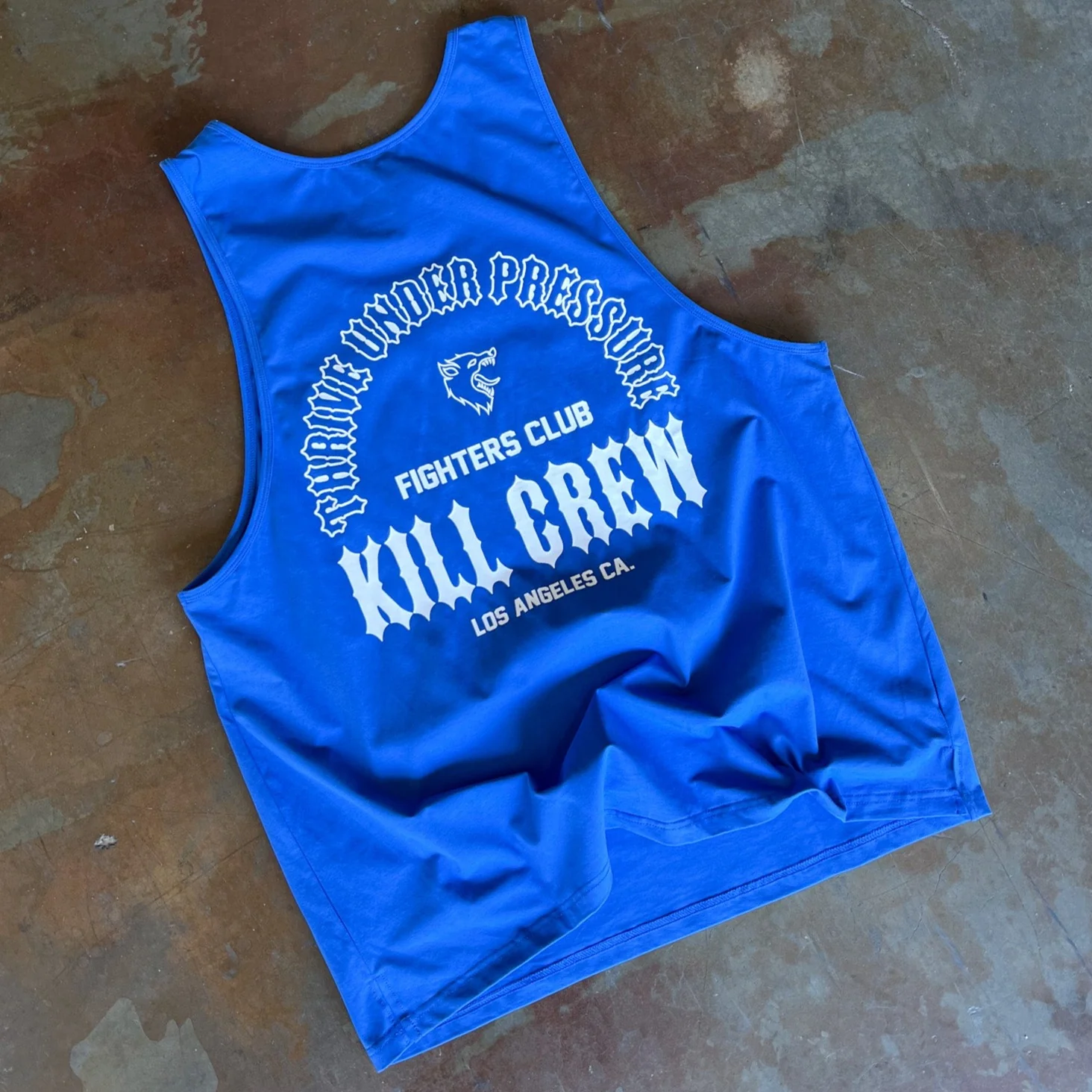 THRIVE UNDER PRESSURE TANK TOP - BLUE / WHITE - Image 3
