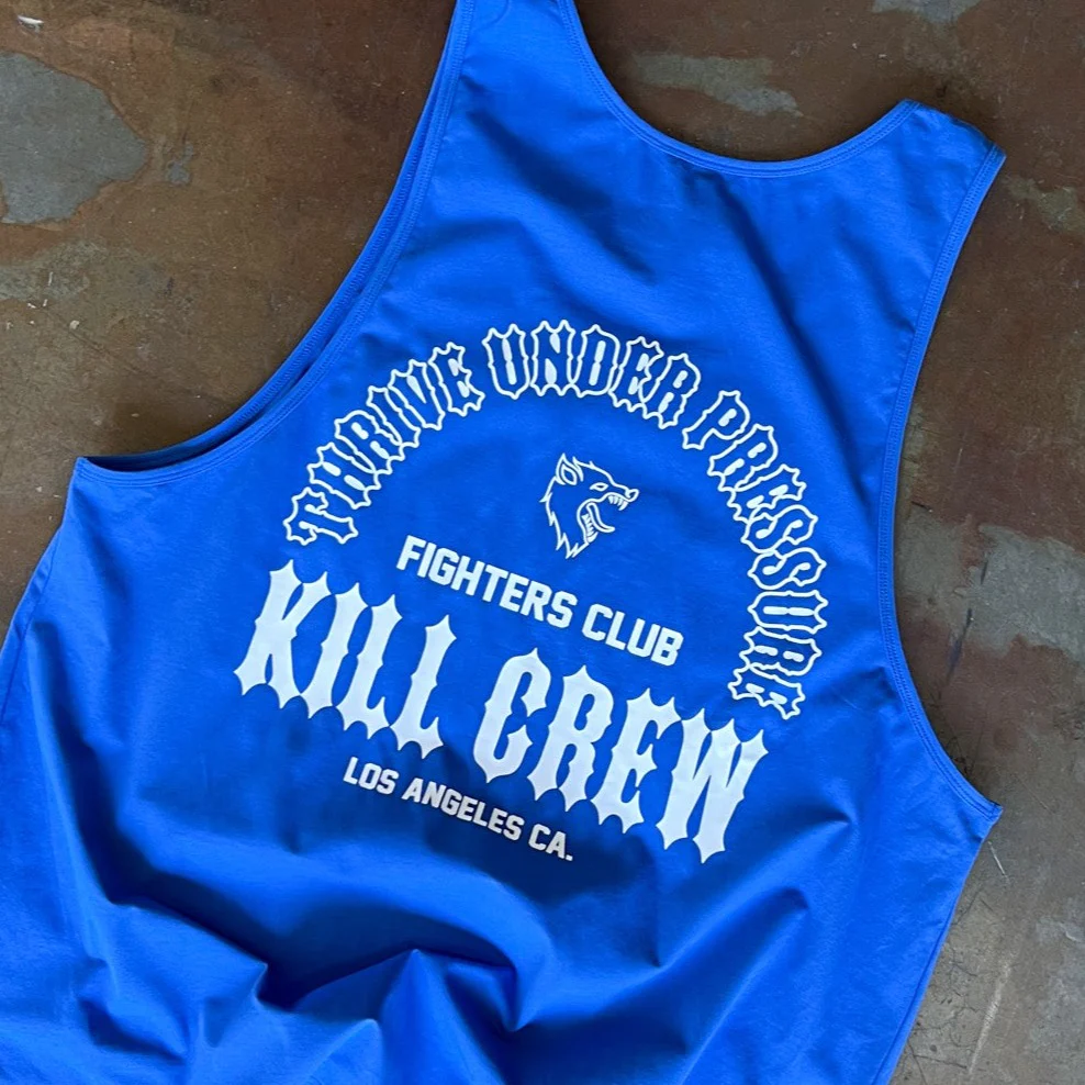 THRIVE UNDER PRESSURE TANK TOP - BLUE / WHITE - Image 4