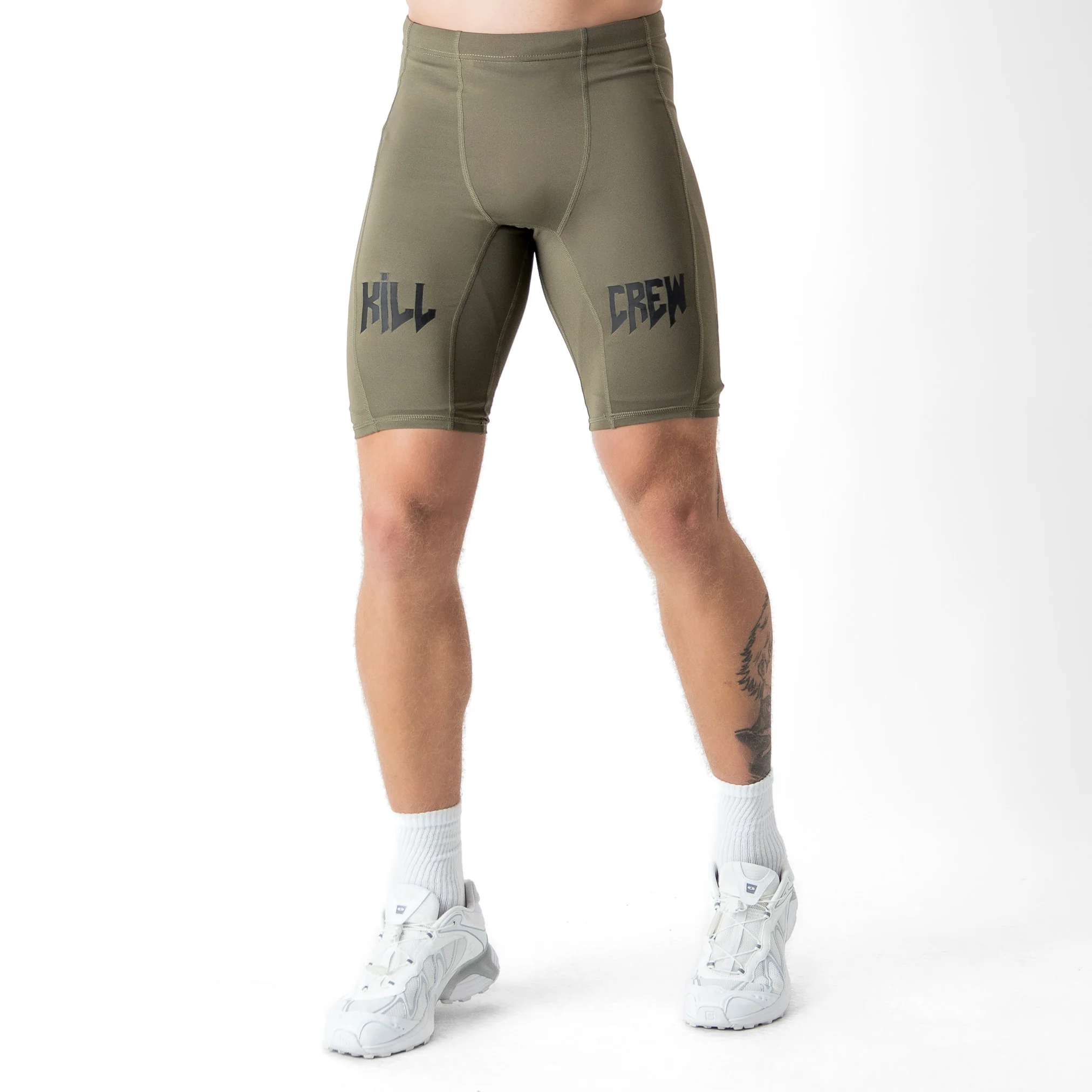TIRADE TECH COMPRESSION SHORTS - OLIVE - Image 3