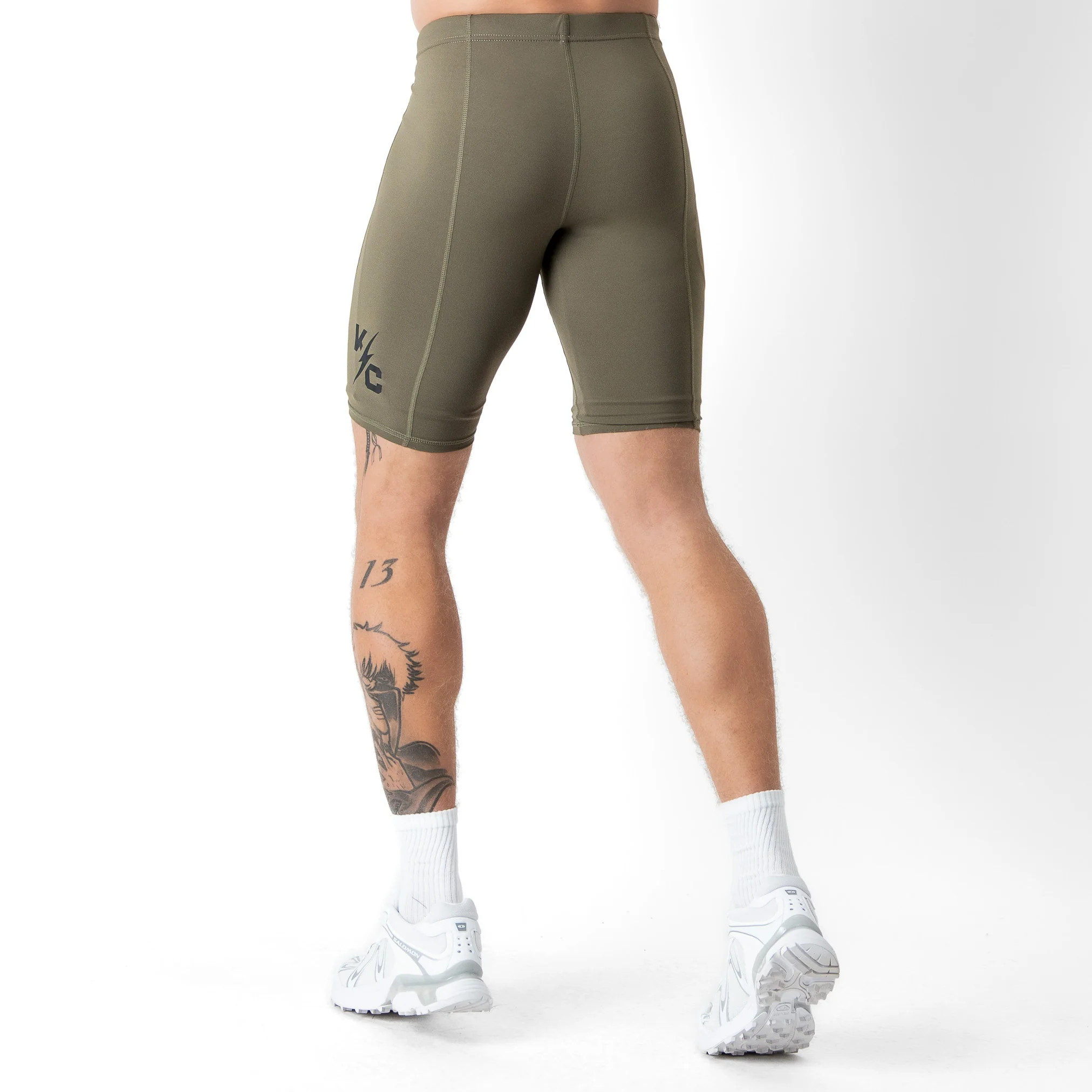 TIRADE TECH COMPRESSION SHORTS - OLIVE - Image 4