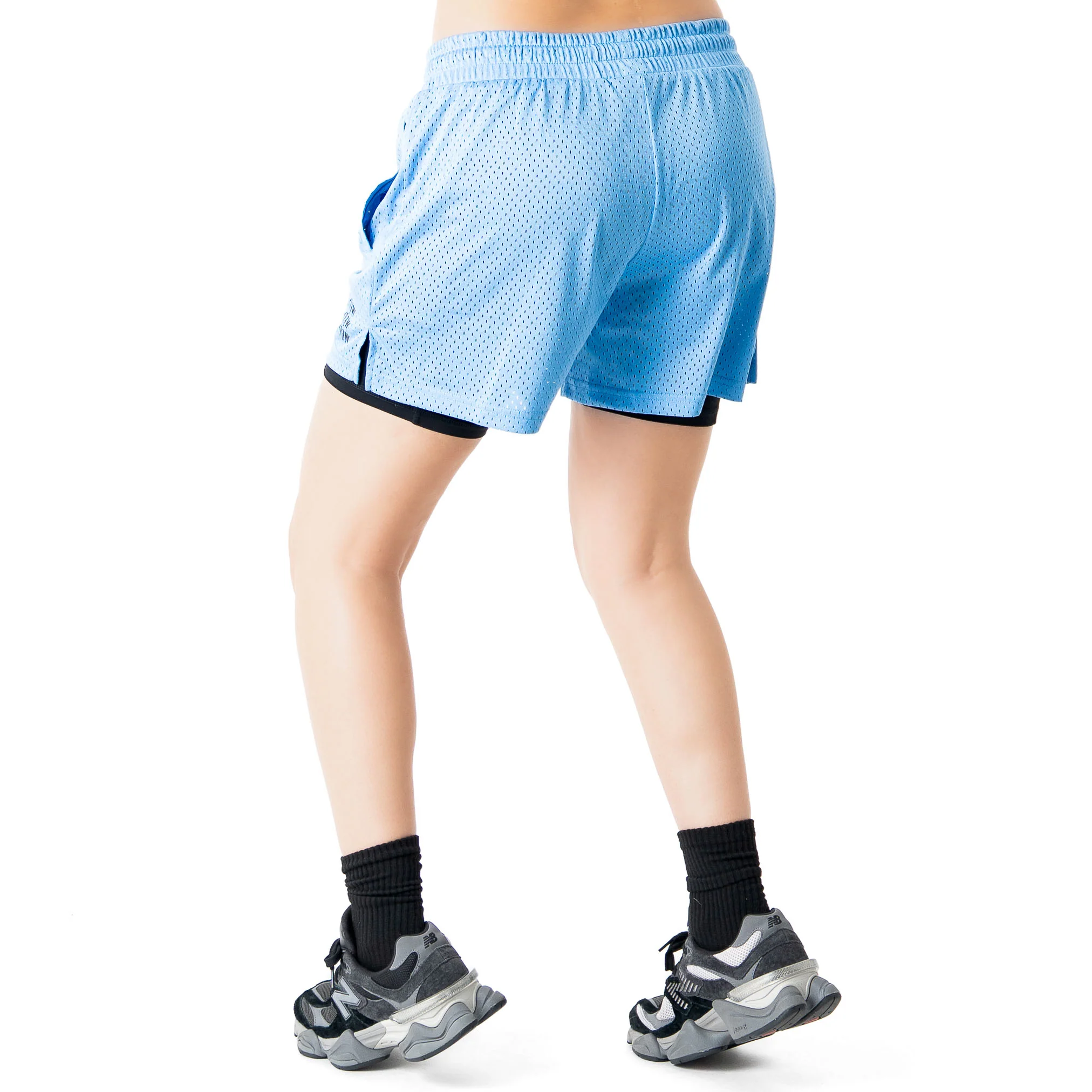 TRAINING SHORT WITH LINER - BLUE - Image 6