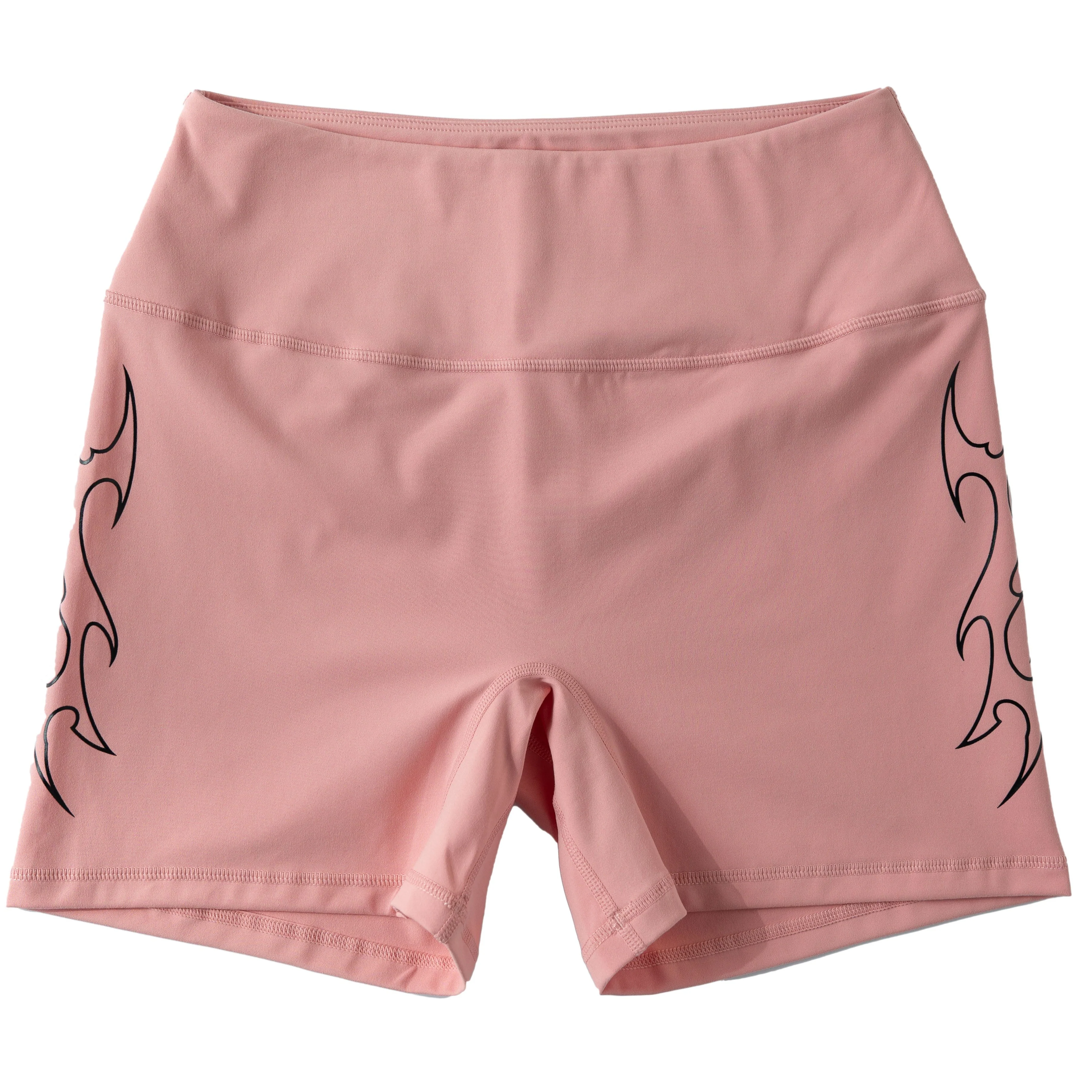 TRIBAL BIKER SHORTS - PEACH / BLACK - Image 3