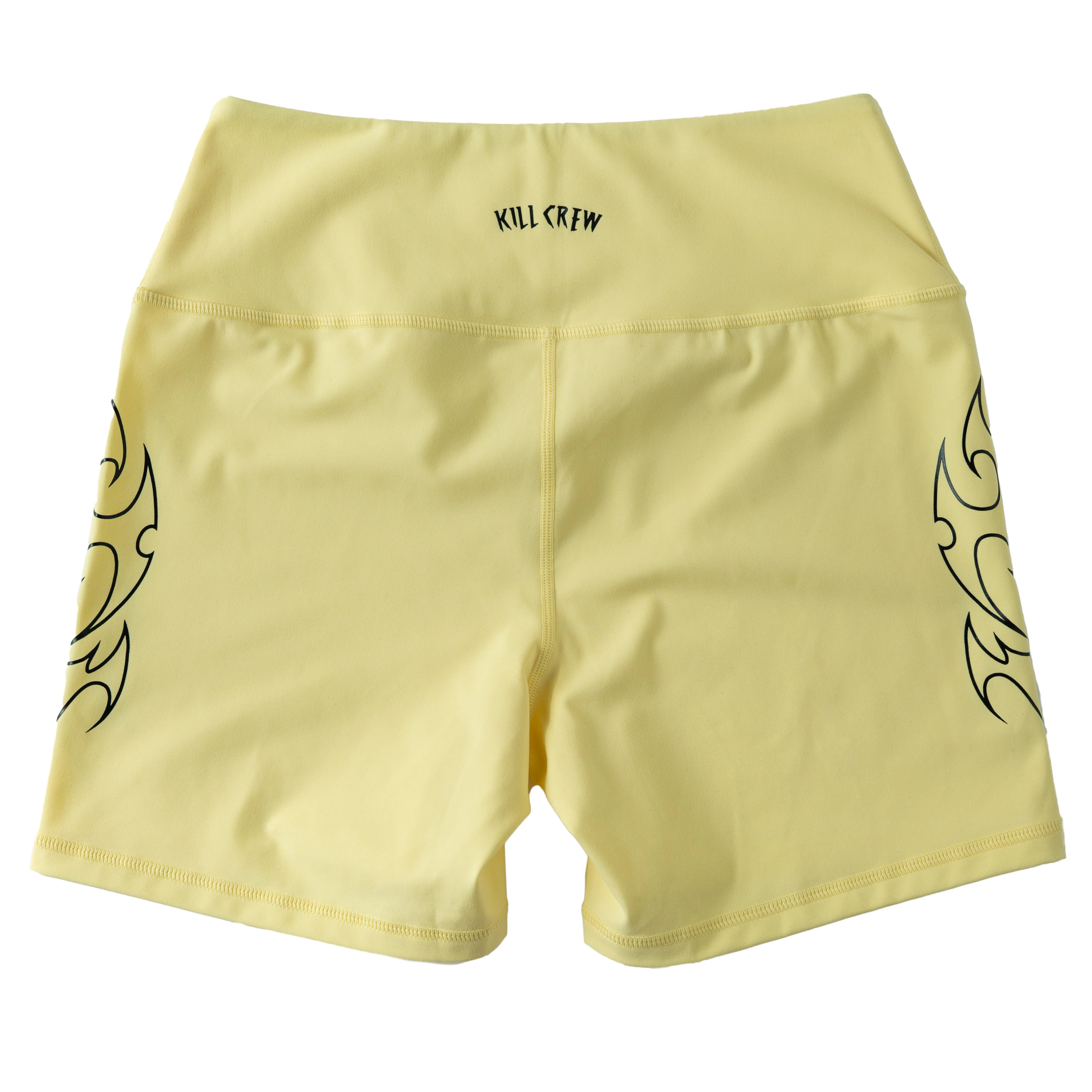 TRIBAL BIKER SHORTS - YELLOW / BLACK - Image 4