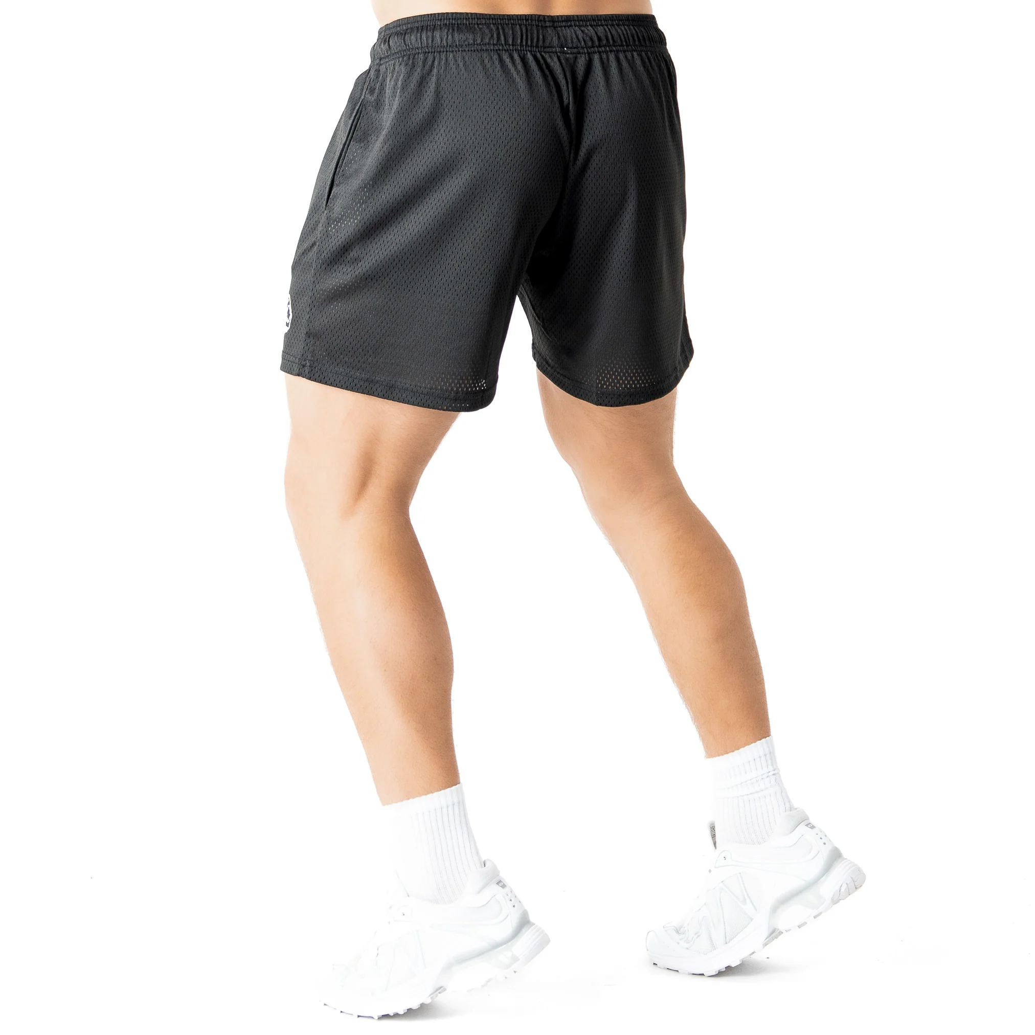 VENTED MESH SHORTS BONE DRY - BLACK / WHITE - Image 4