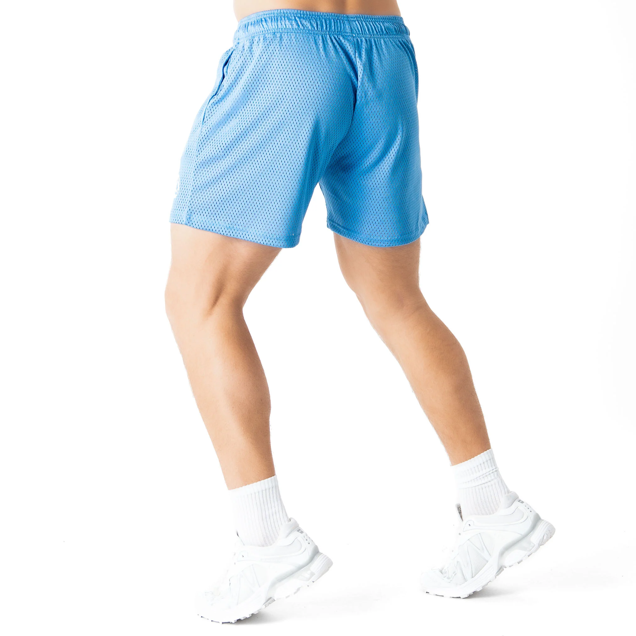 VENTED MESH SHORTS BONE DRY - BLUE / WHITE - Image 4