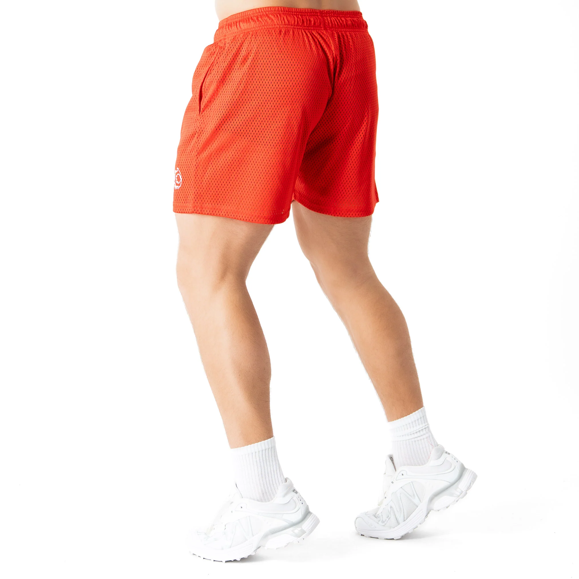 VENTED MESH SHORTS BONE DRY - RED / WHITE - Image 4